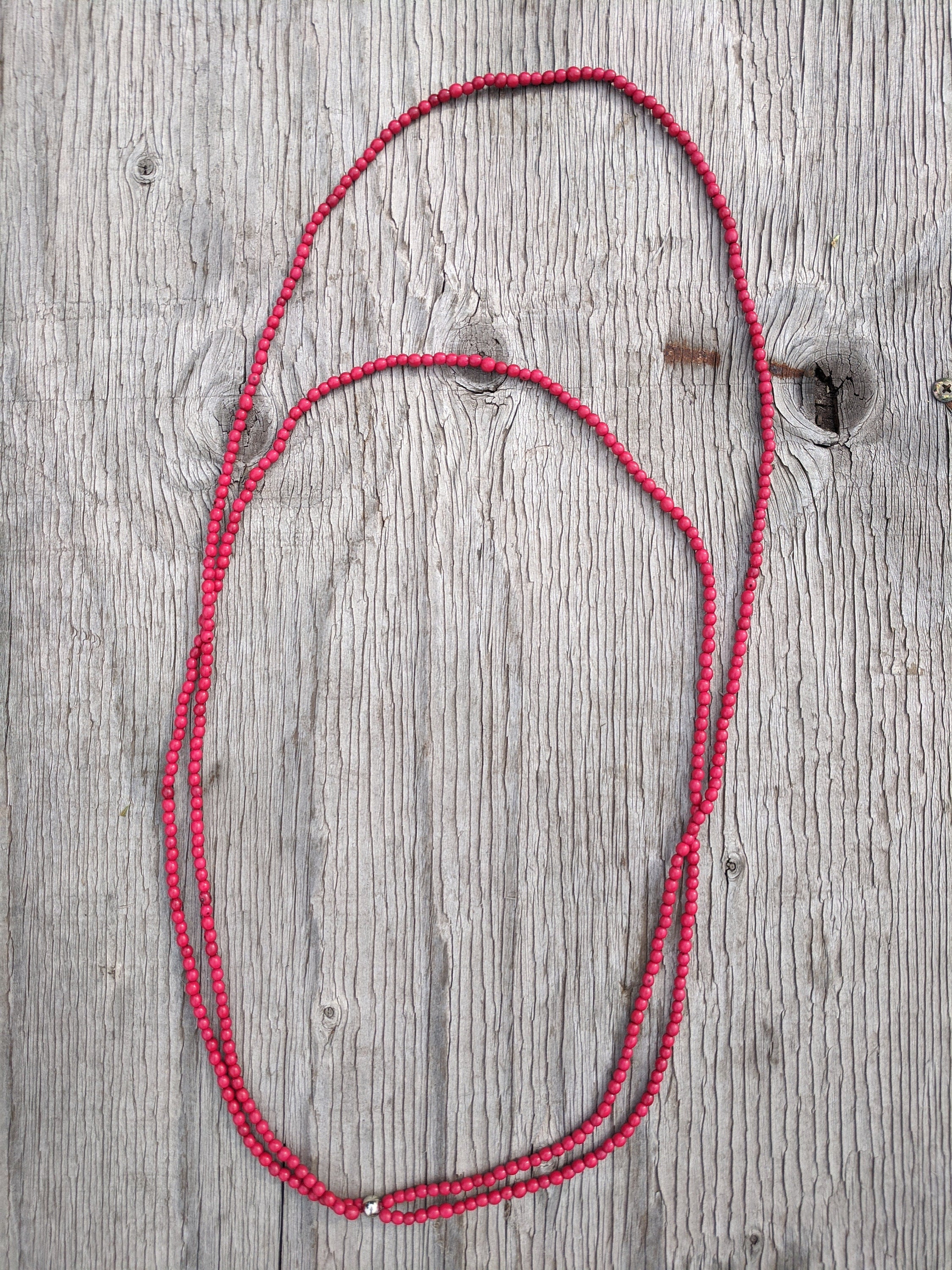 Extra Long Beaded Necklace.