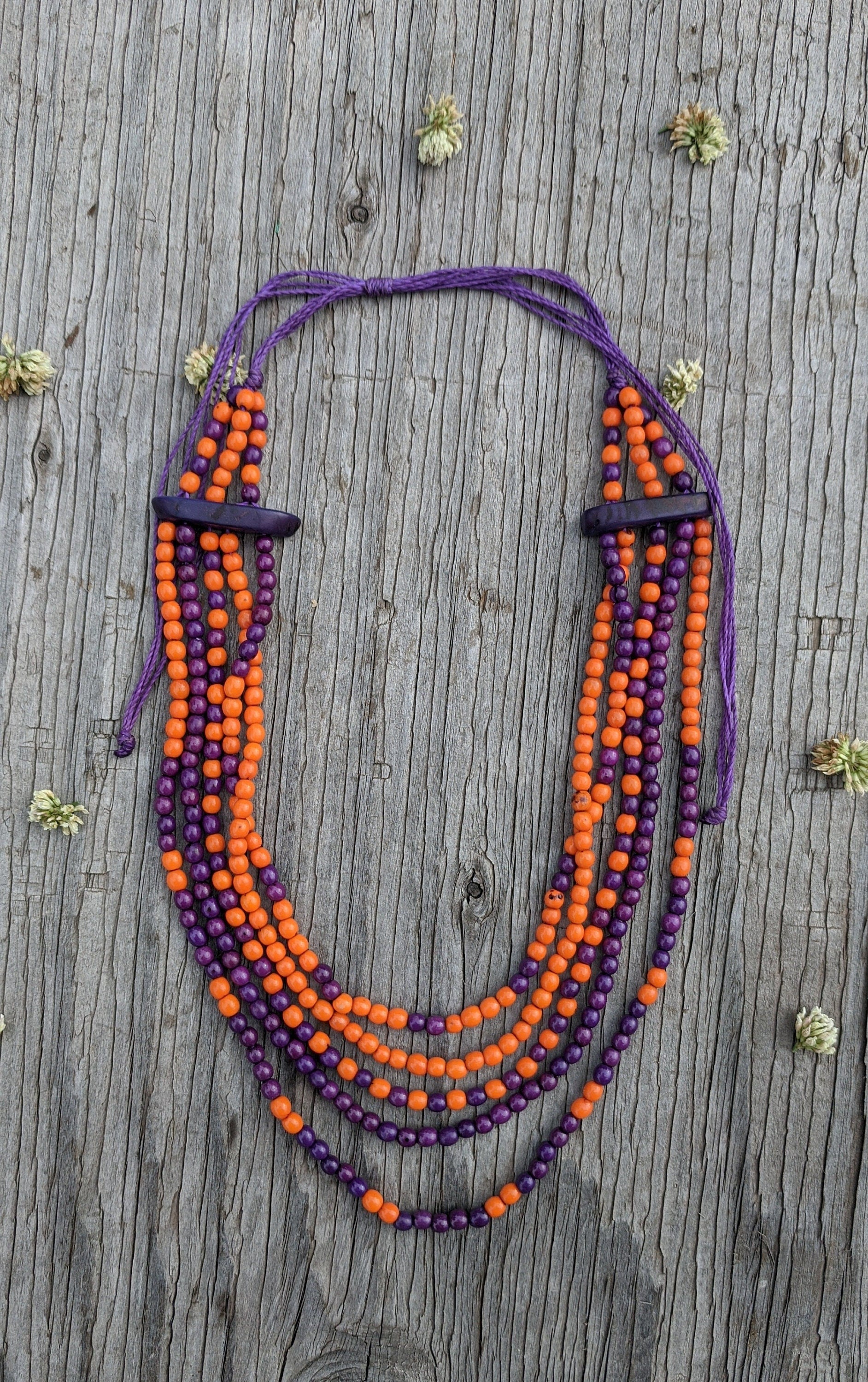 Beaded Multi Strand Necklace.
