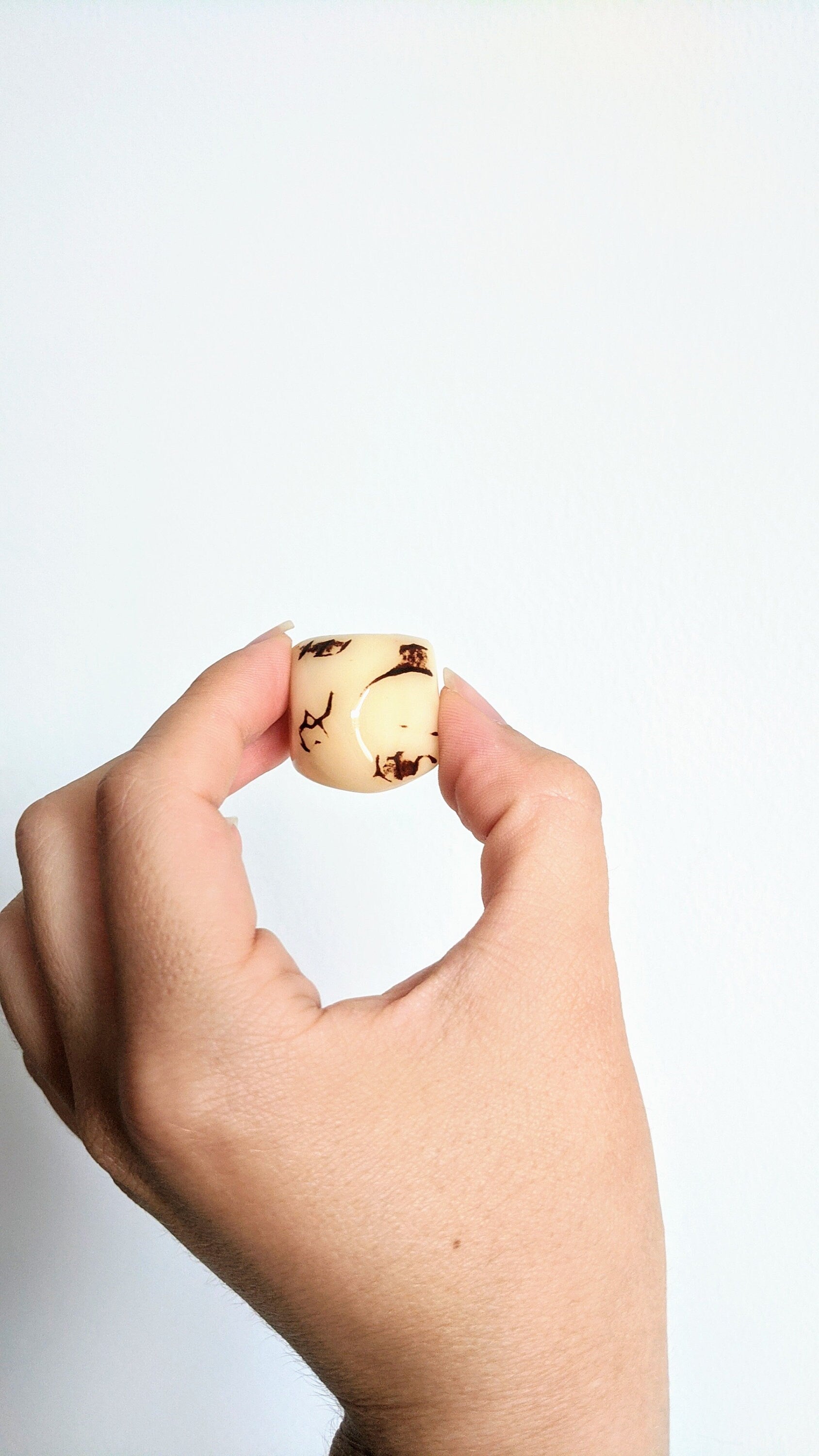 Elegant White Artistic Ring.