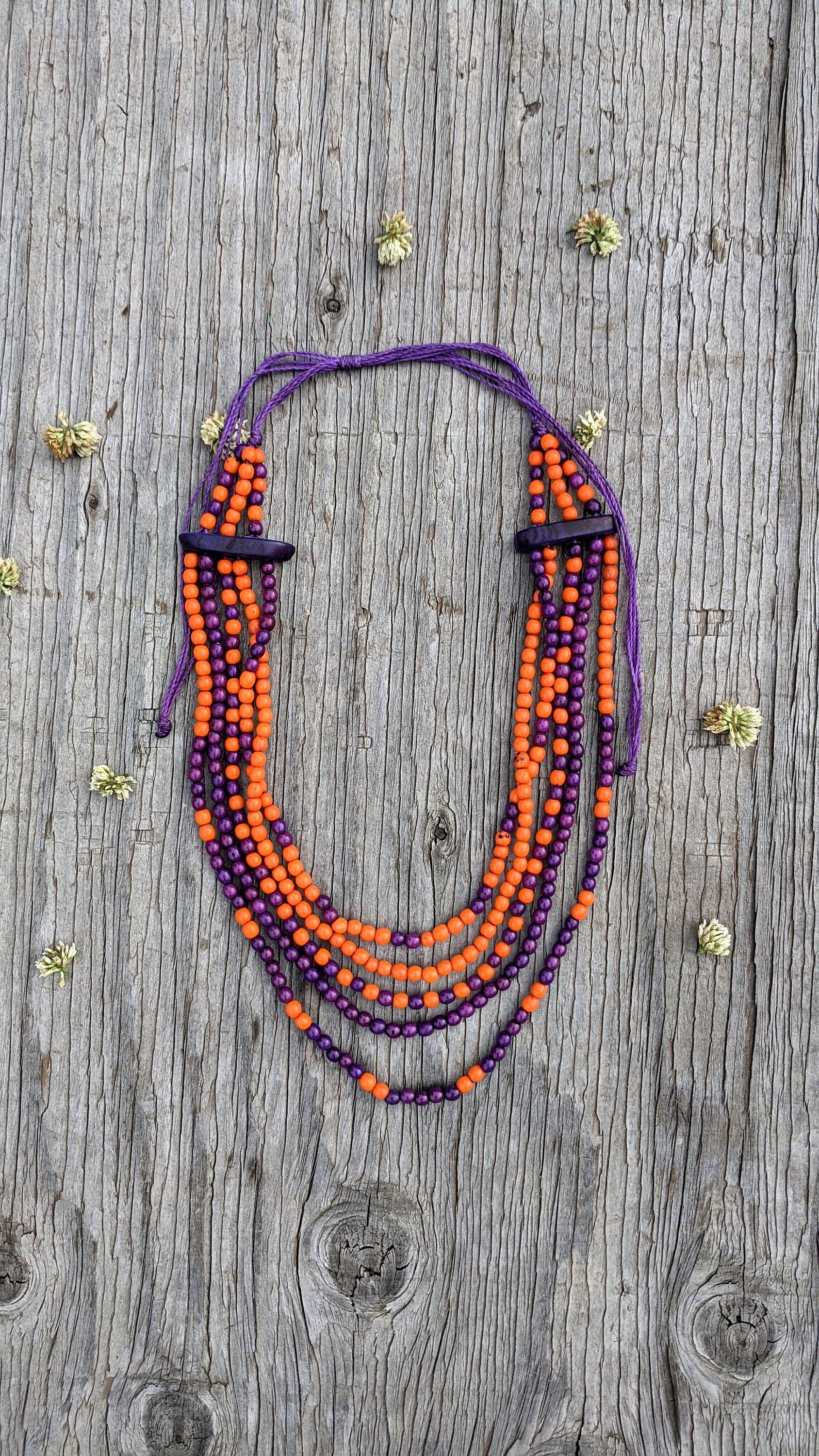 Beaded Multi Strand Necklace.