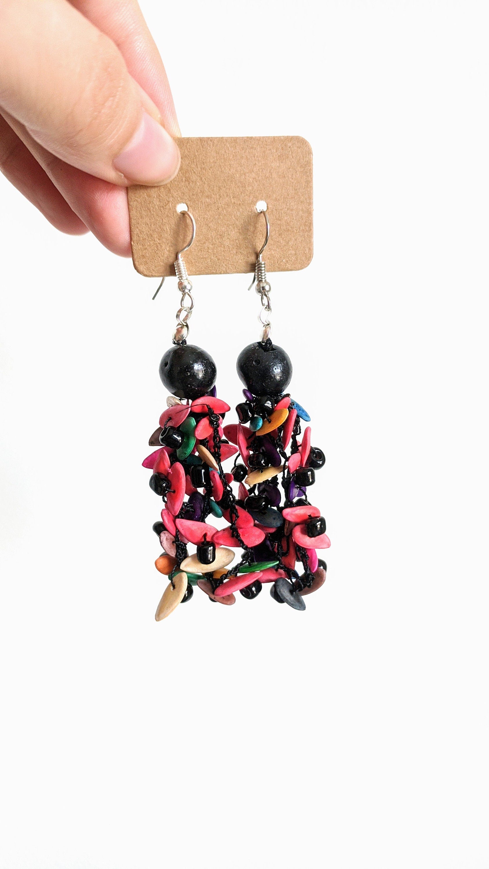 Lightweight multi color earrings.