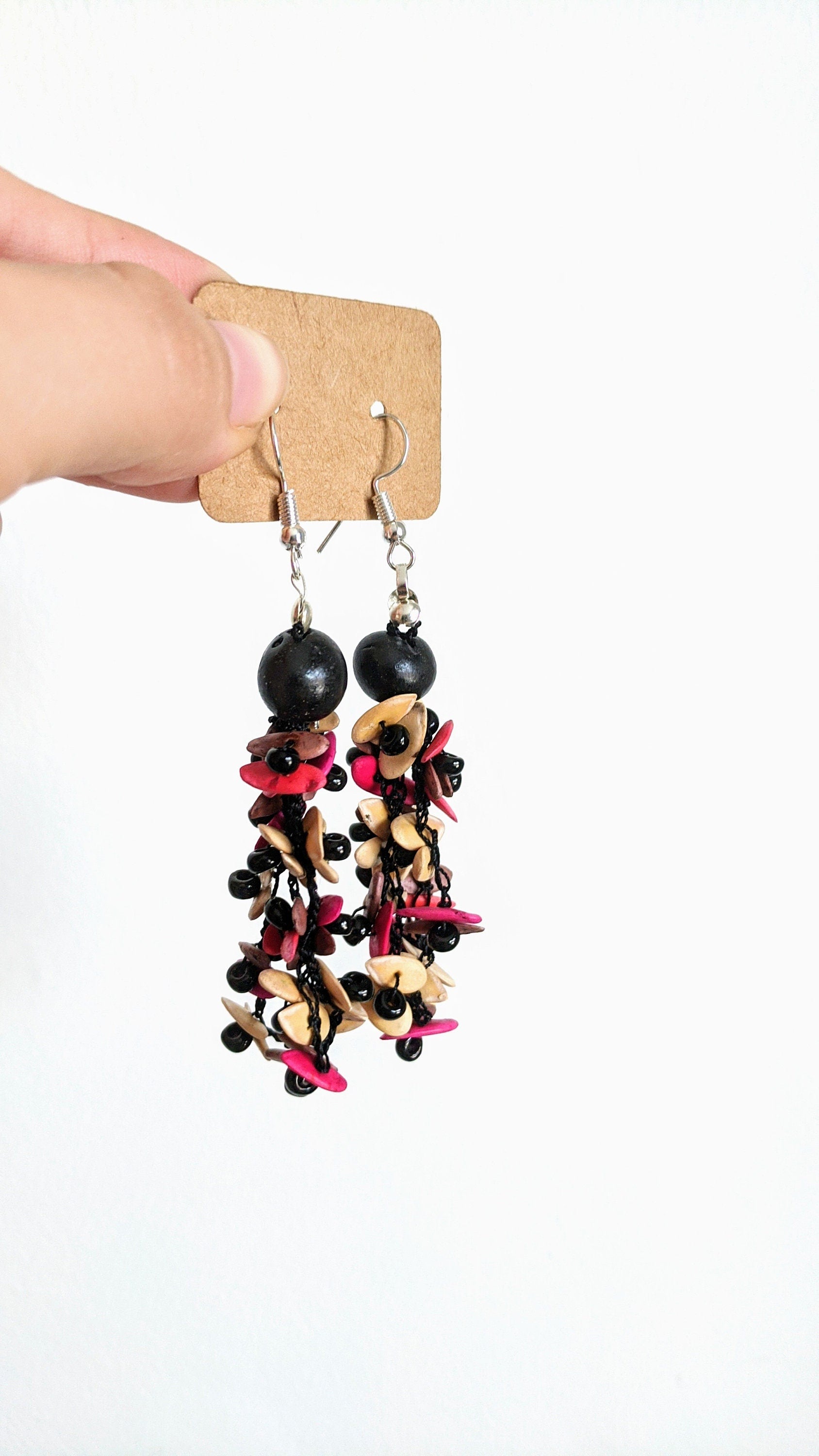 Lightweight multi color earrings.