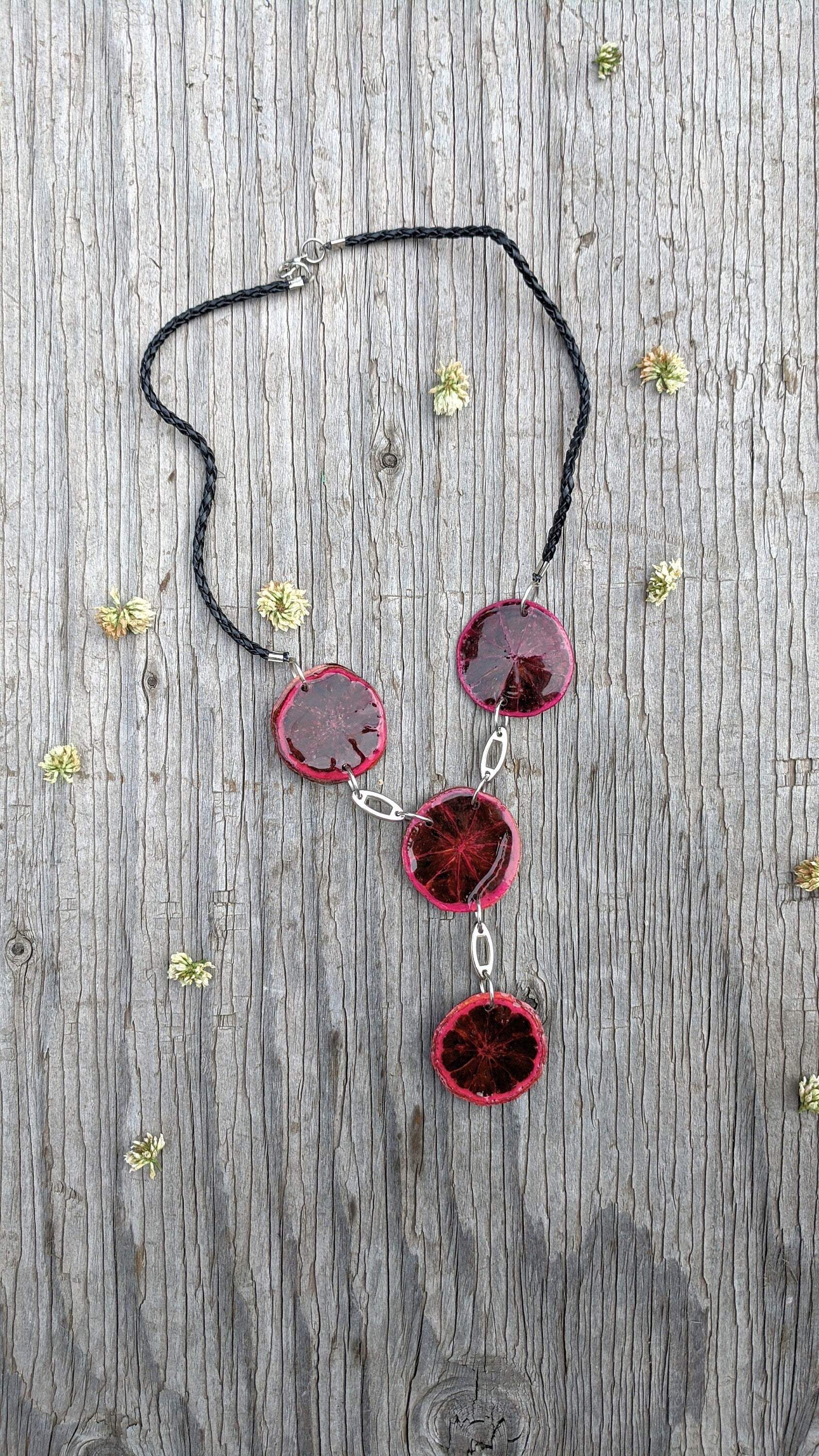 Lemon Pendant Long Necklace.