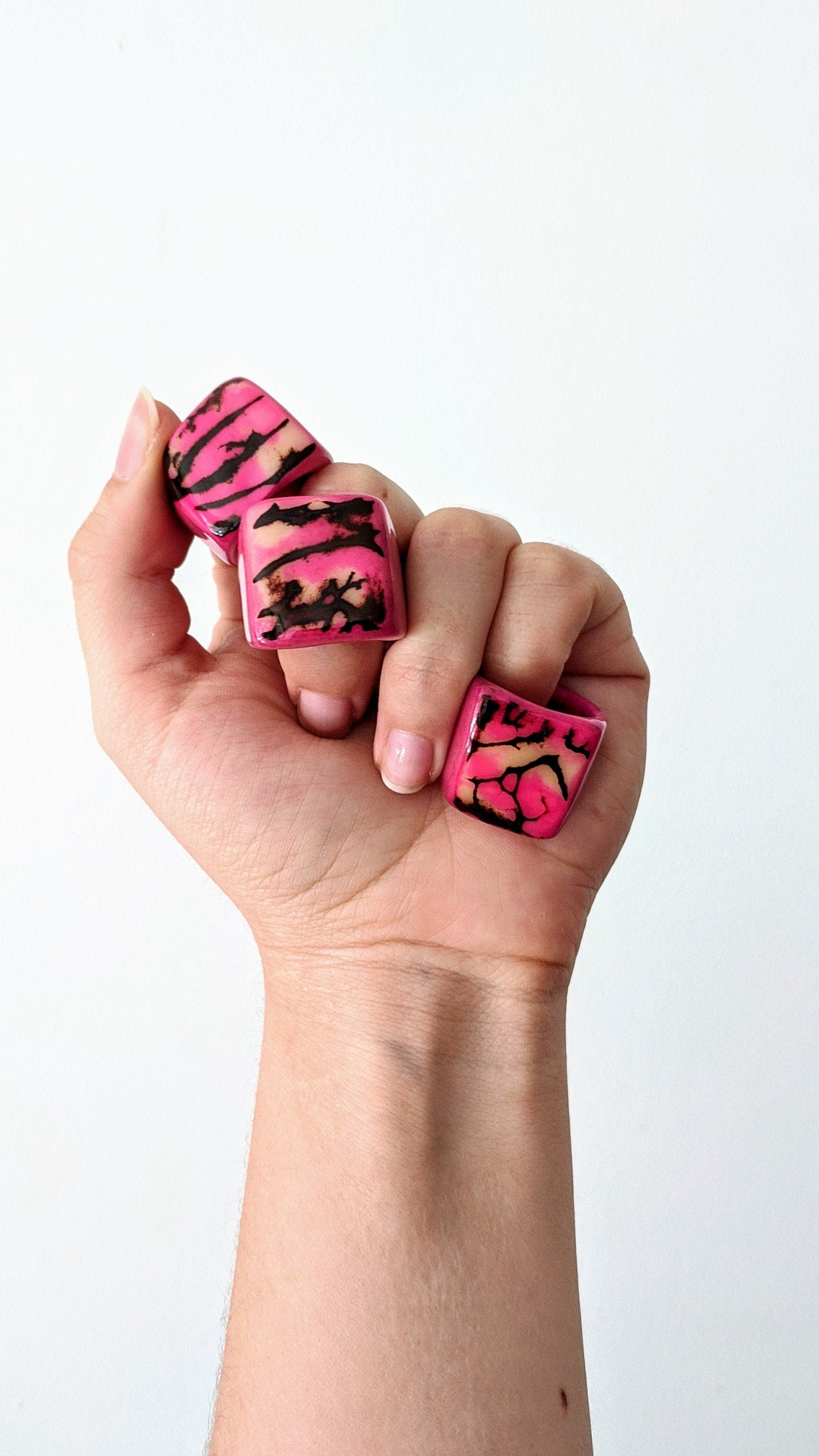 Statement Pink Ring for Woman.