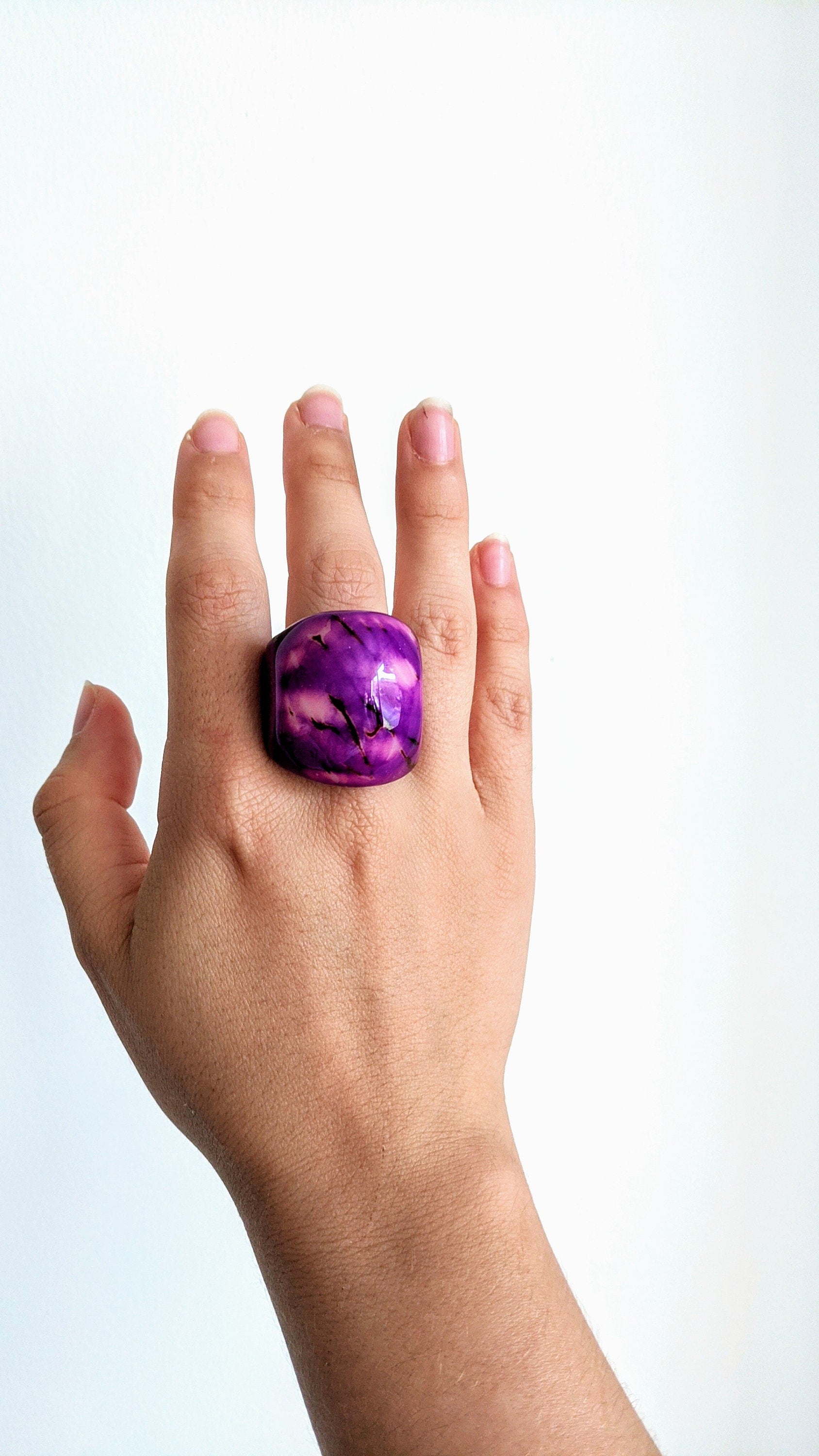 Purple Statement Chunky Ring.