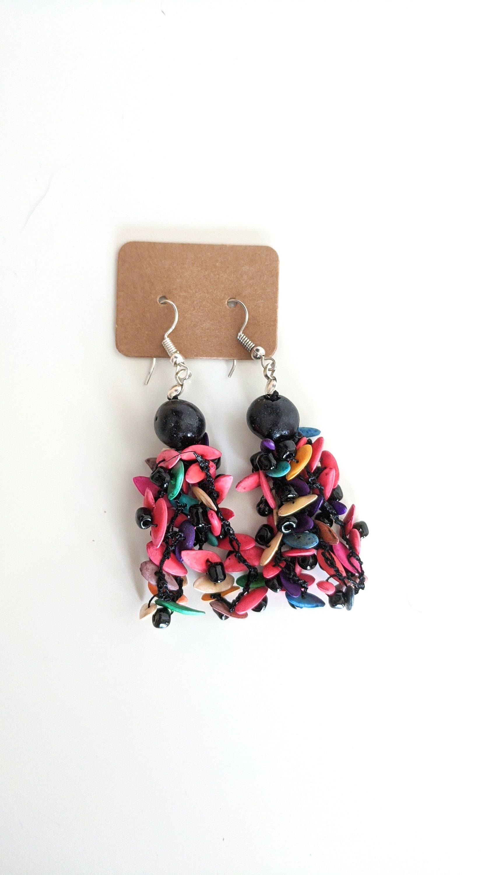 Lightweight multi color earrings.