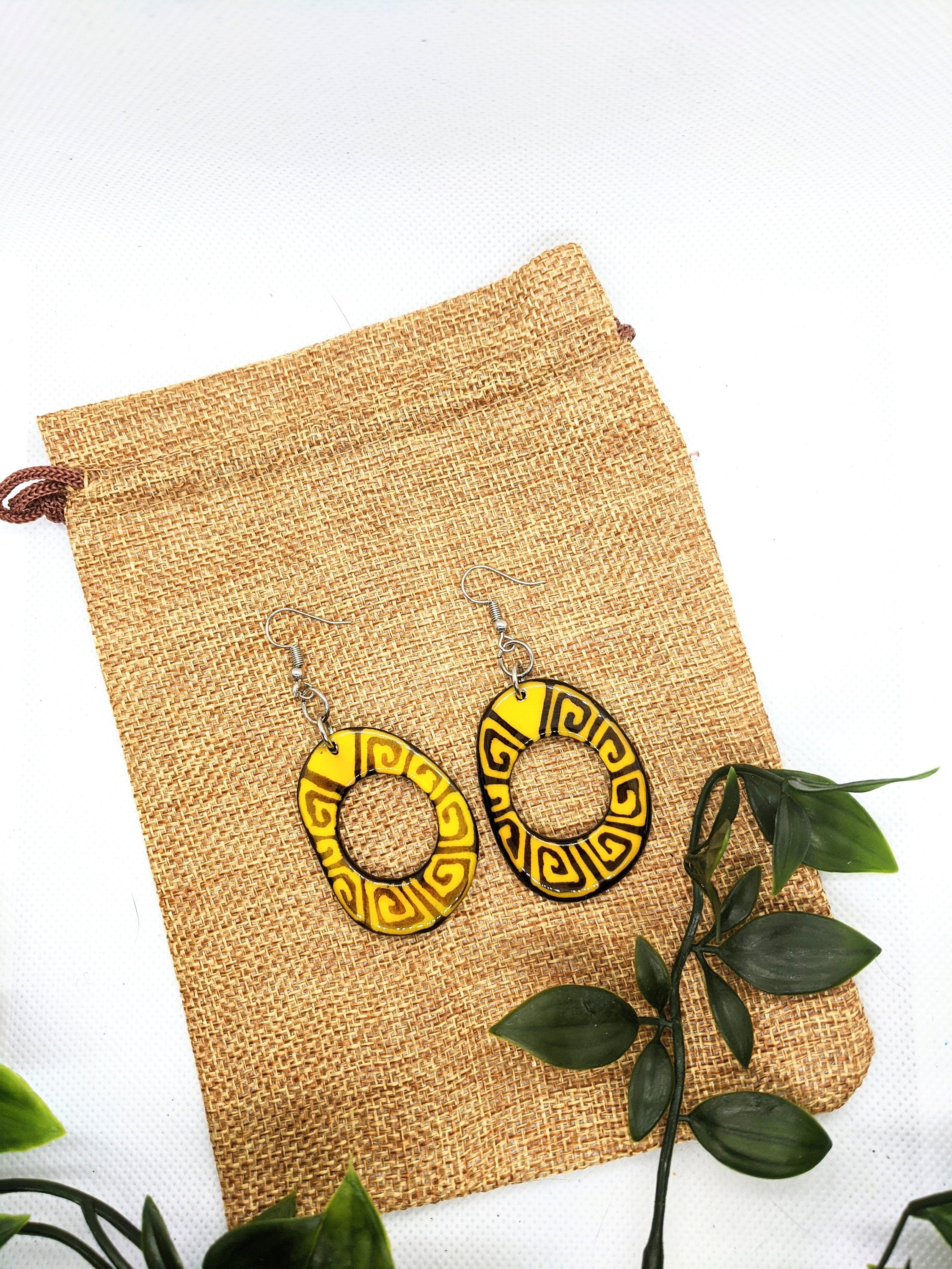 Dangle earrings.