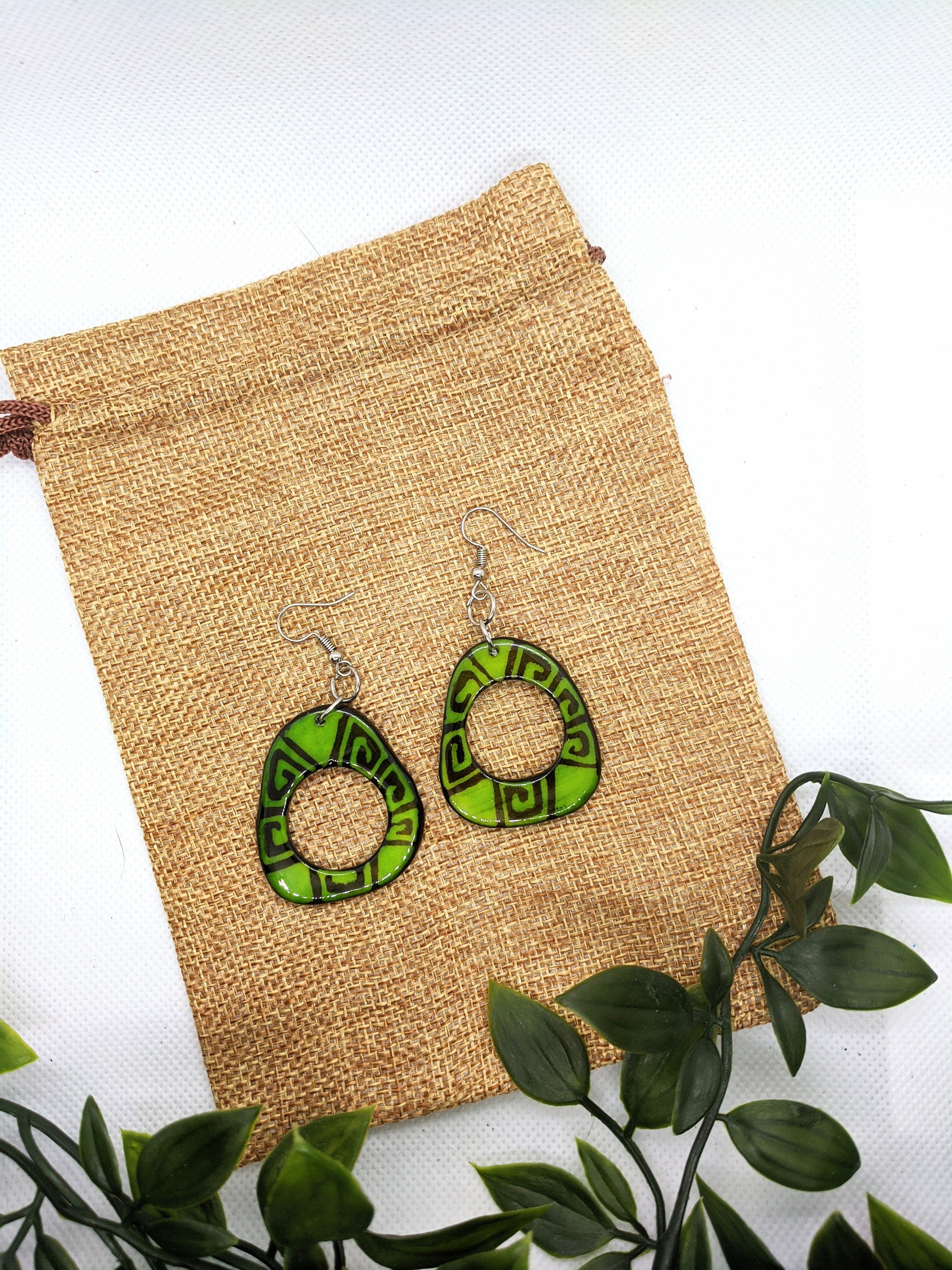 Dangle earrings.
