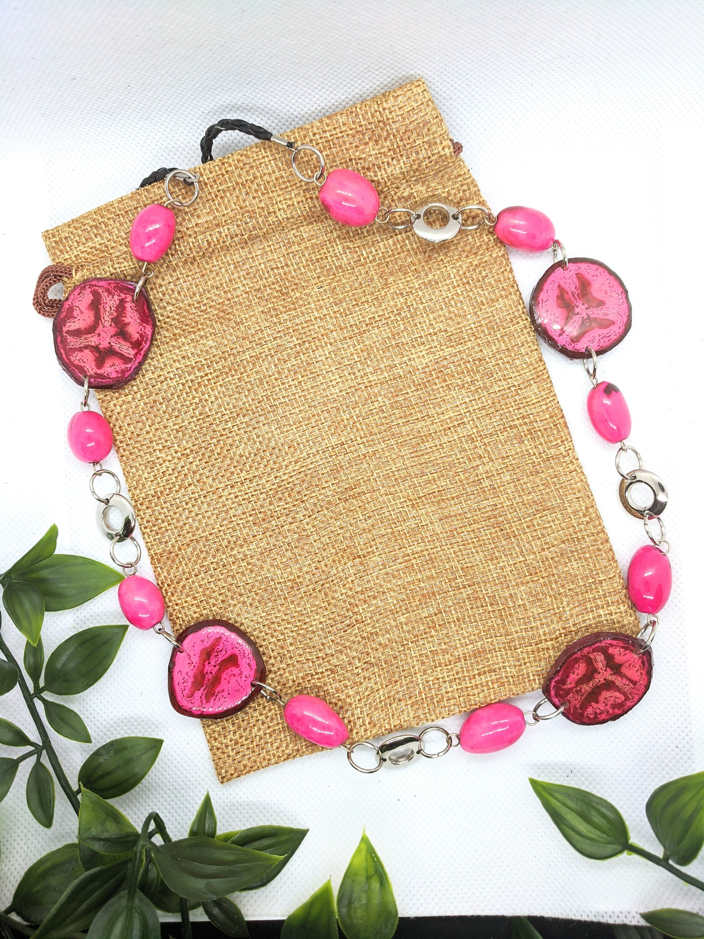 Long Lemon Retro Vintage Inspired Necklace.