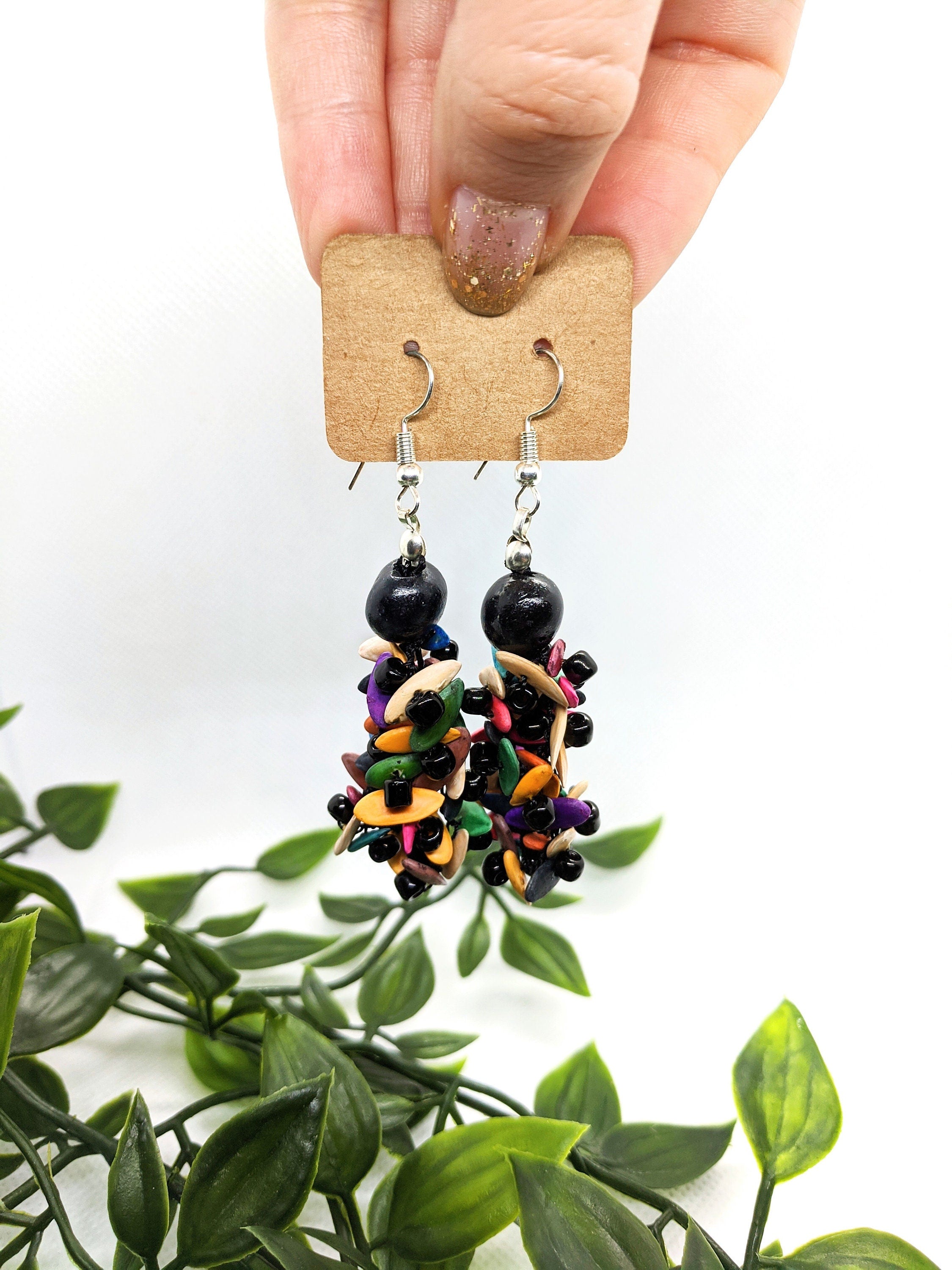 Lightweight multi color earrings.