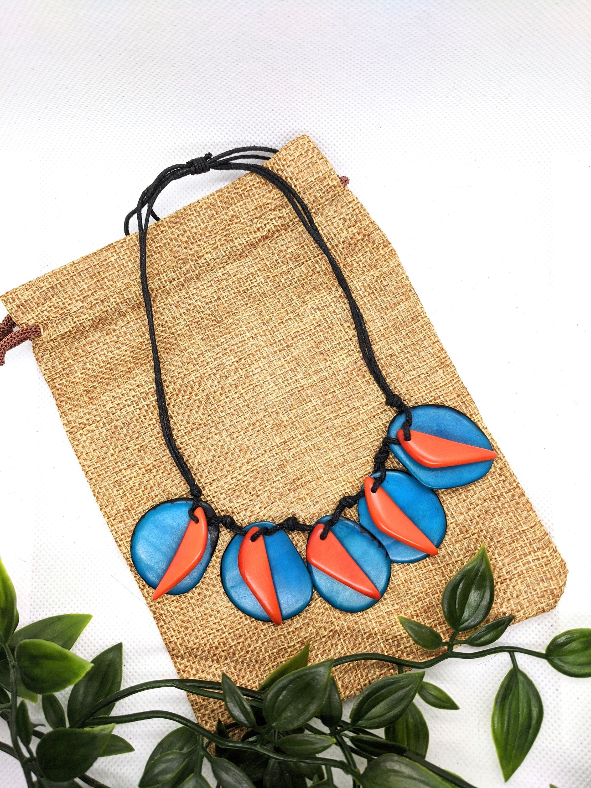 Statement Tagua Nut Necklace.
