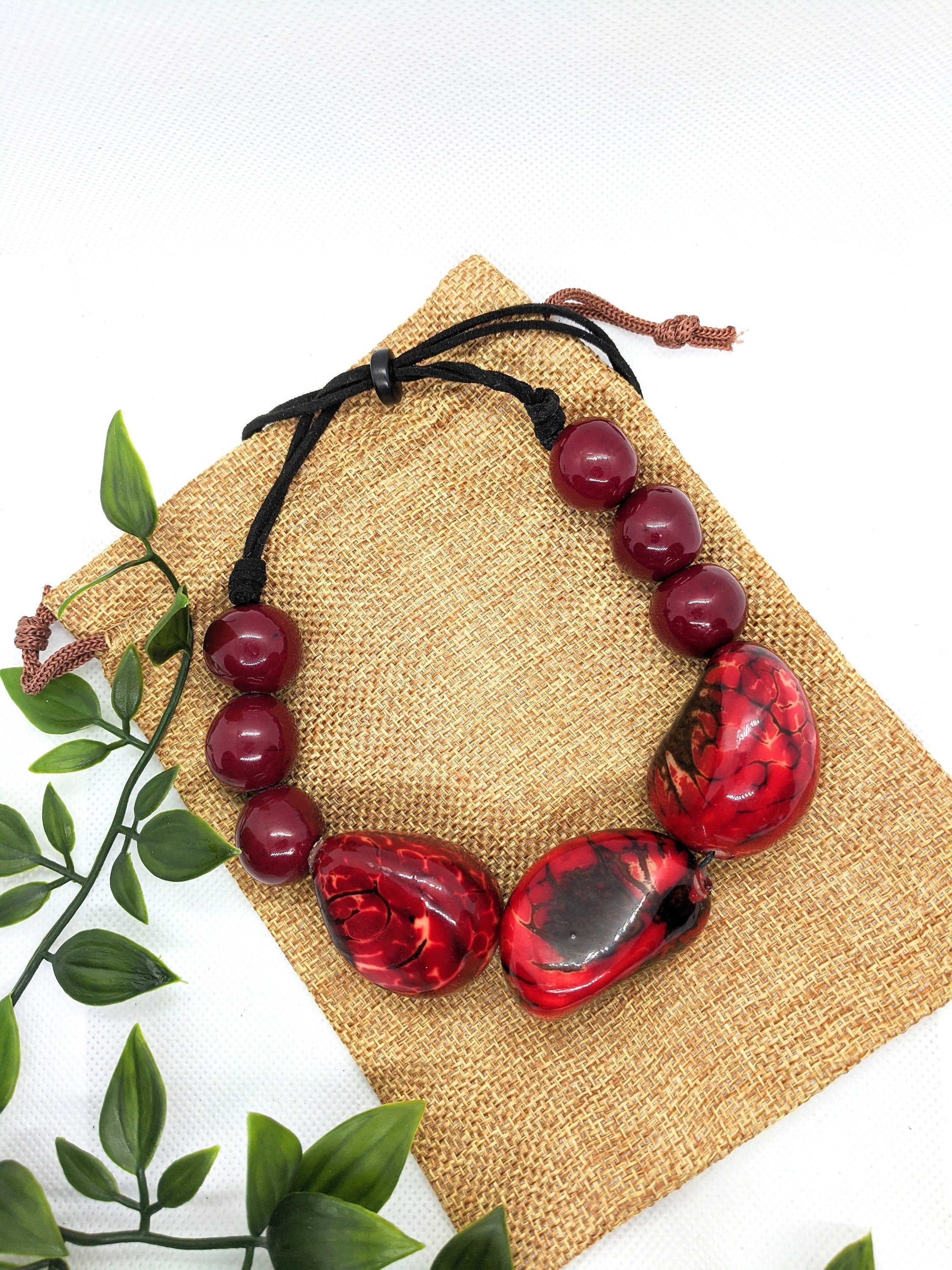 Chunky Tagua Statement Necklace.