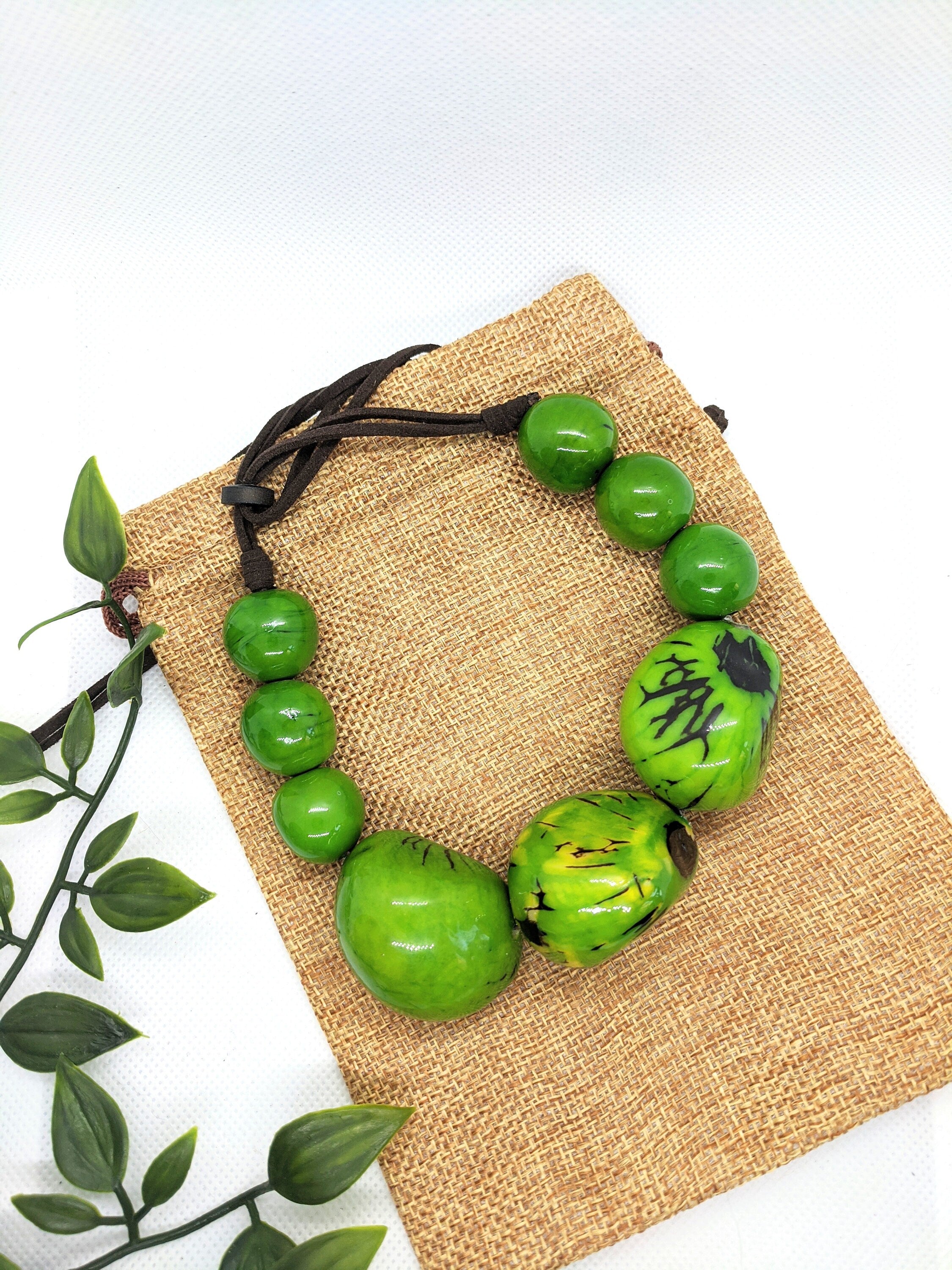 Chunky Tagua Statement Necklace.