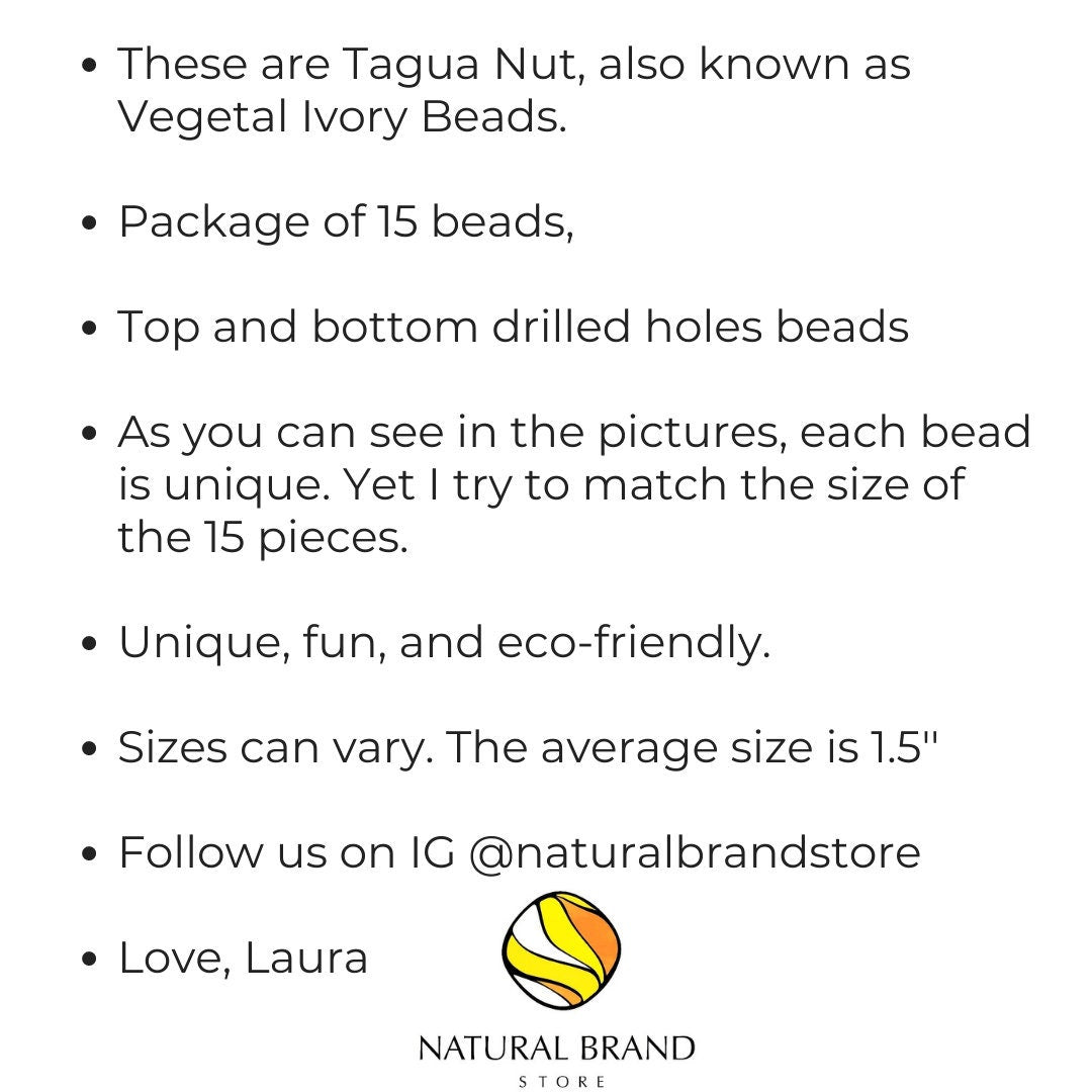 Green Tagua Nut Beads: Vegetal Ivory Slices, (15pcs)