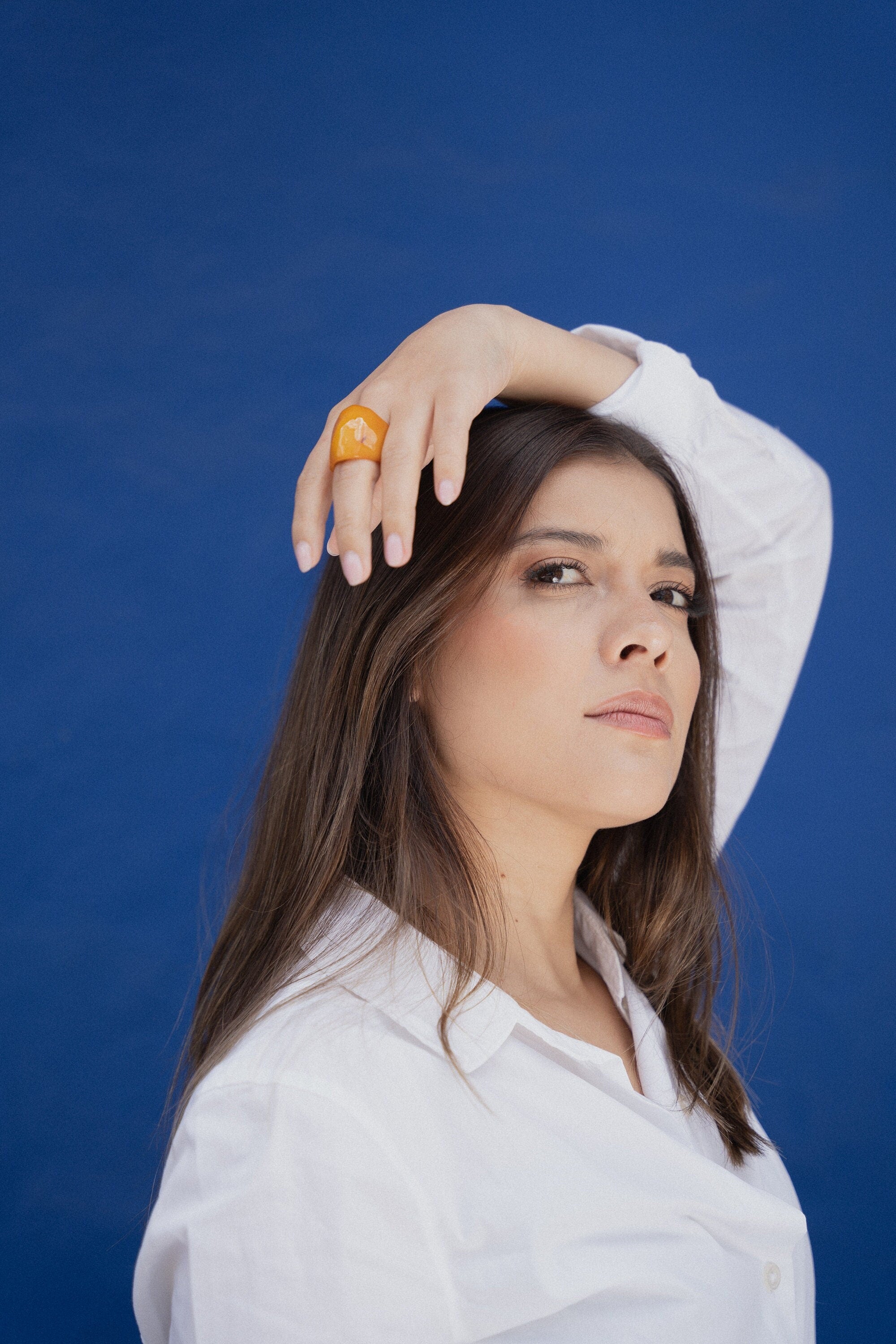 Chunky Yellow Tagua Nut Statement Ring.