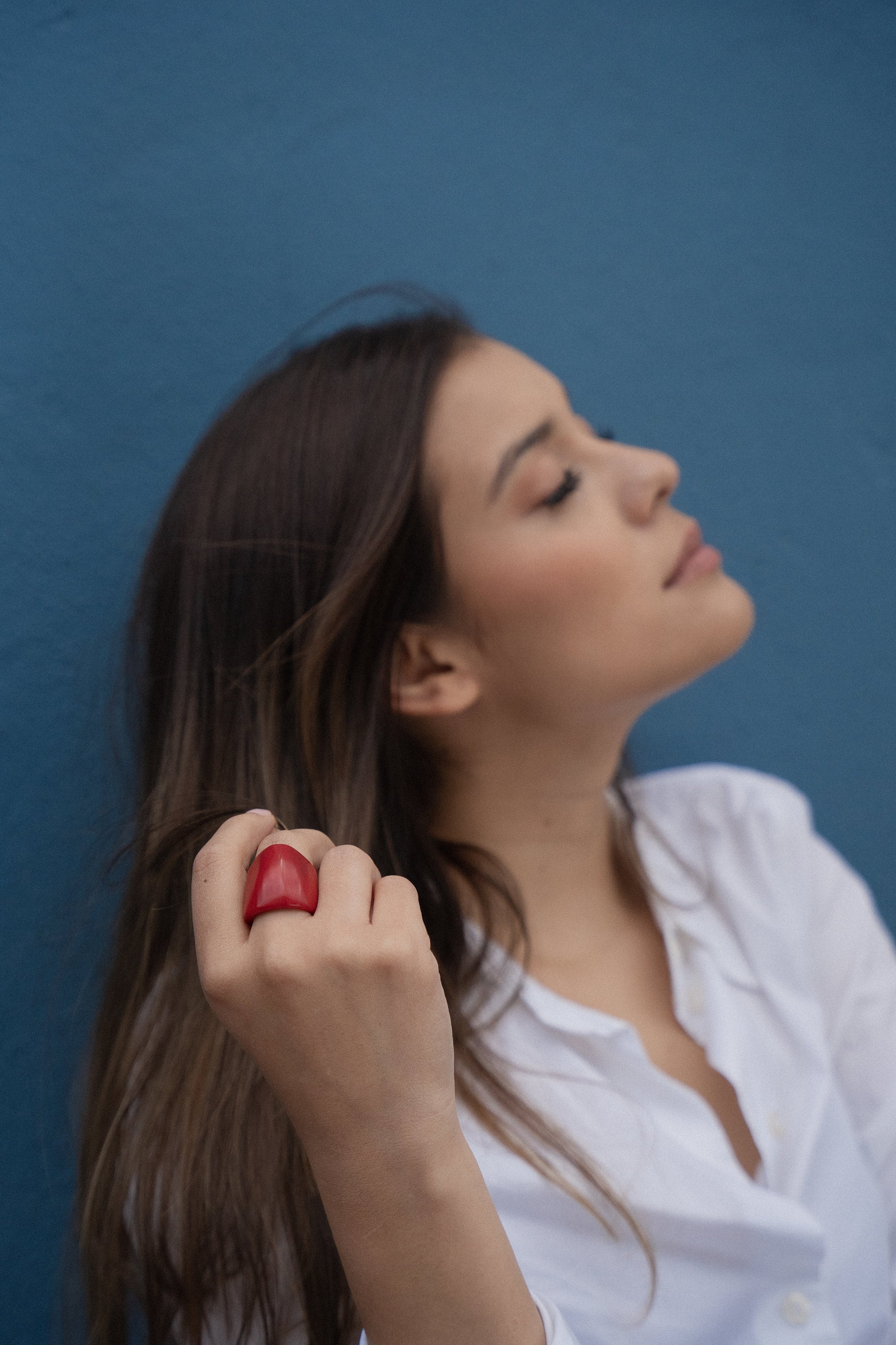 Matte Red Tagua Nut Ring.