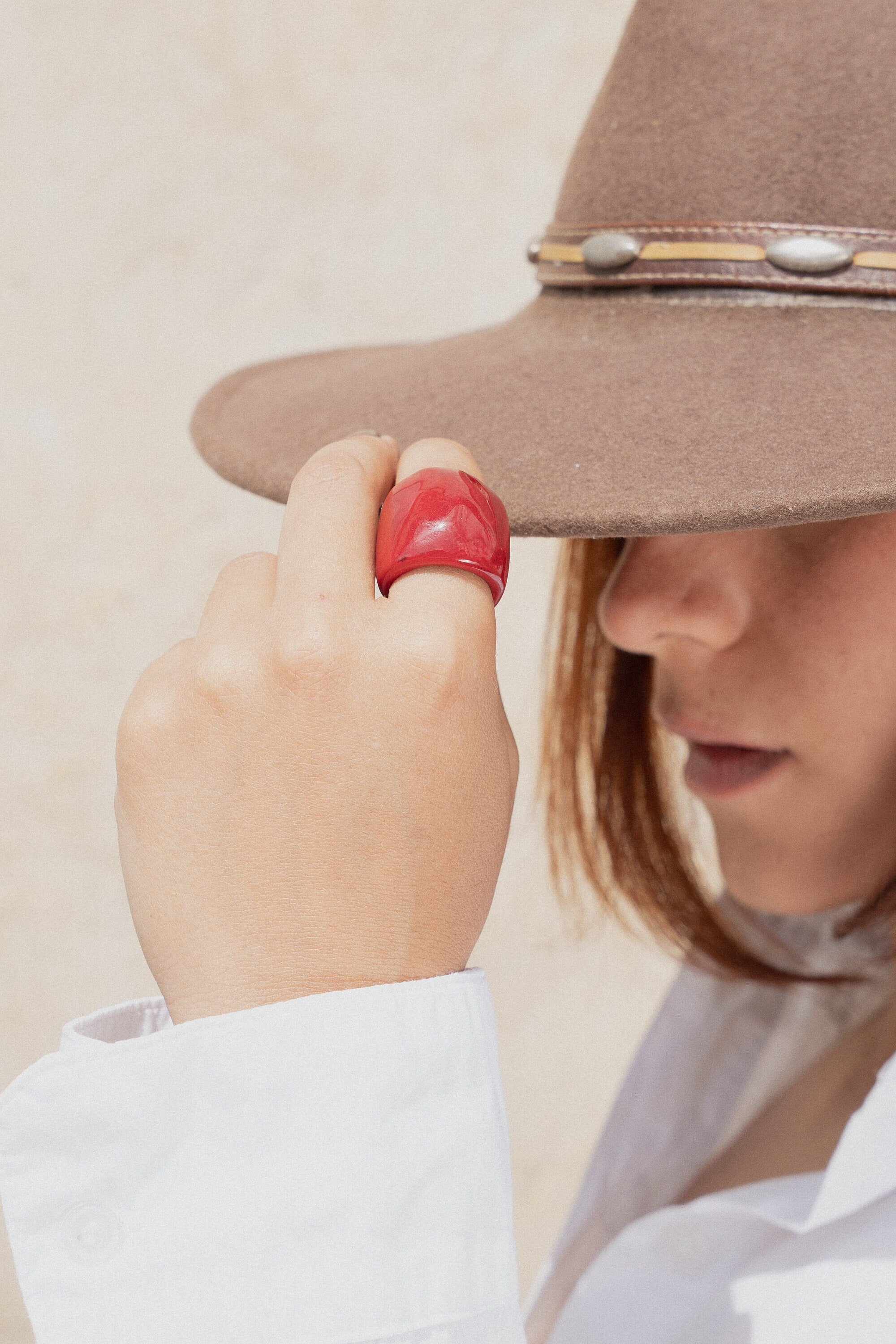 Red Statement Ring.