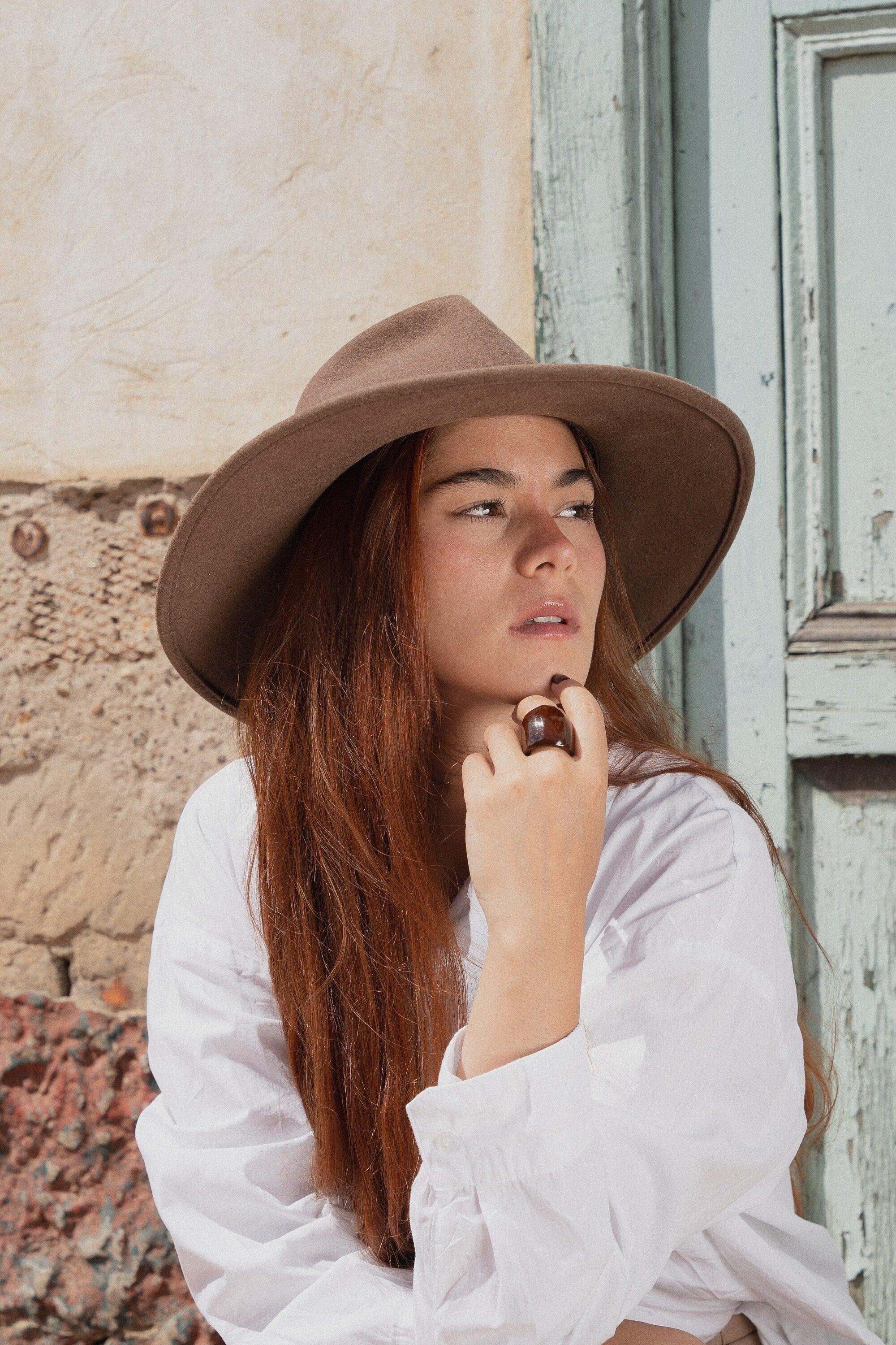 Brown Statement Ring.