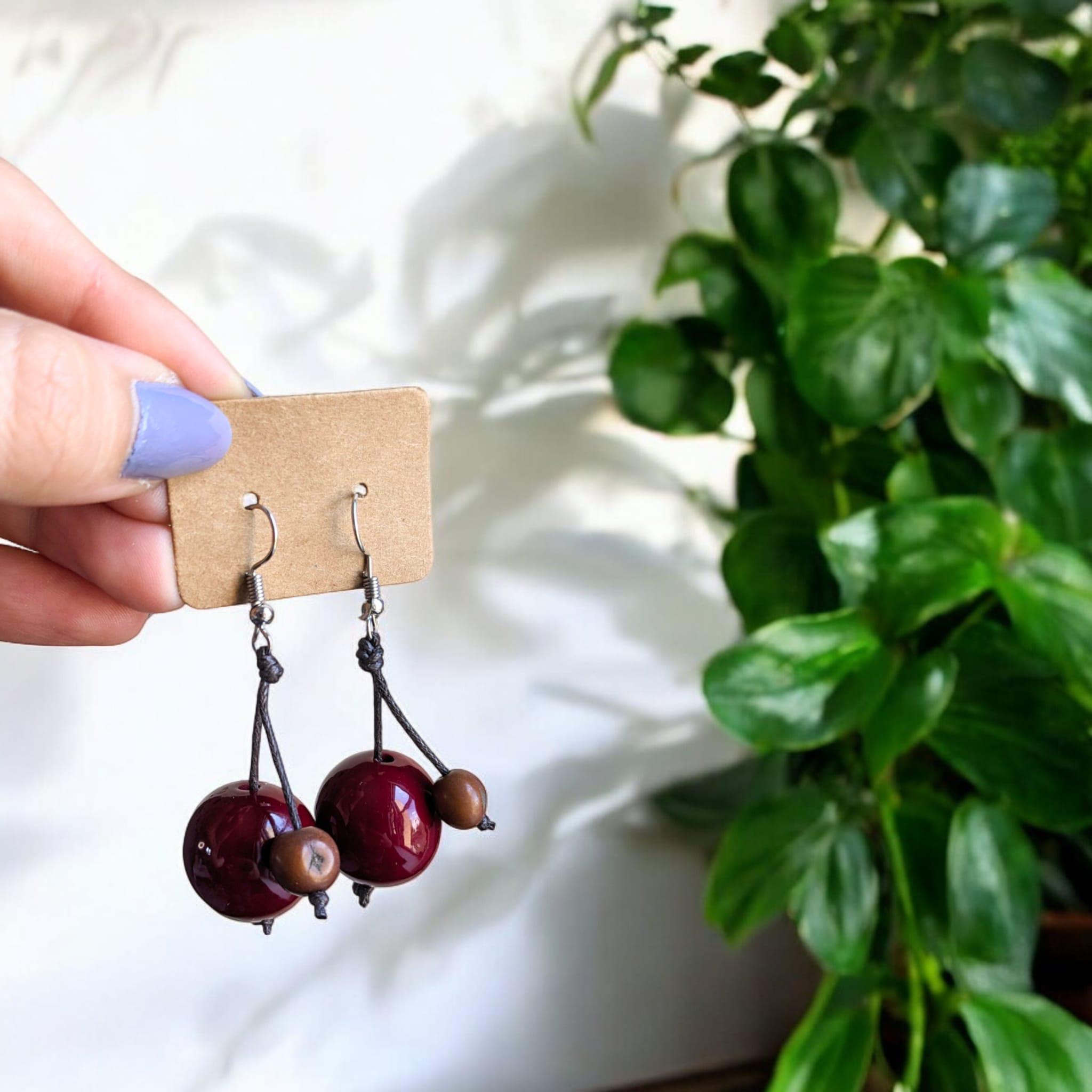 Red Acai Earrings.