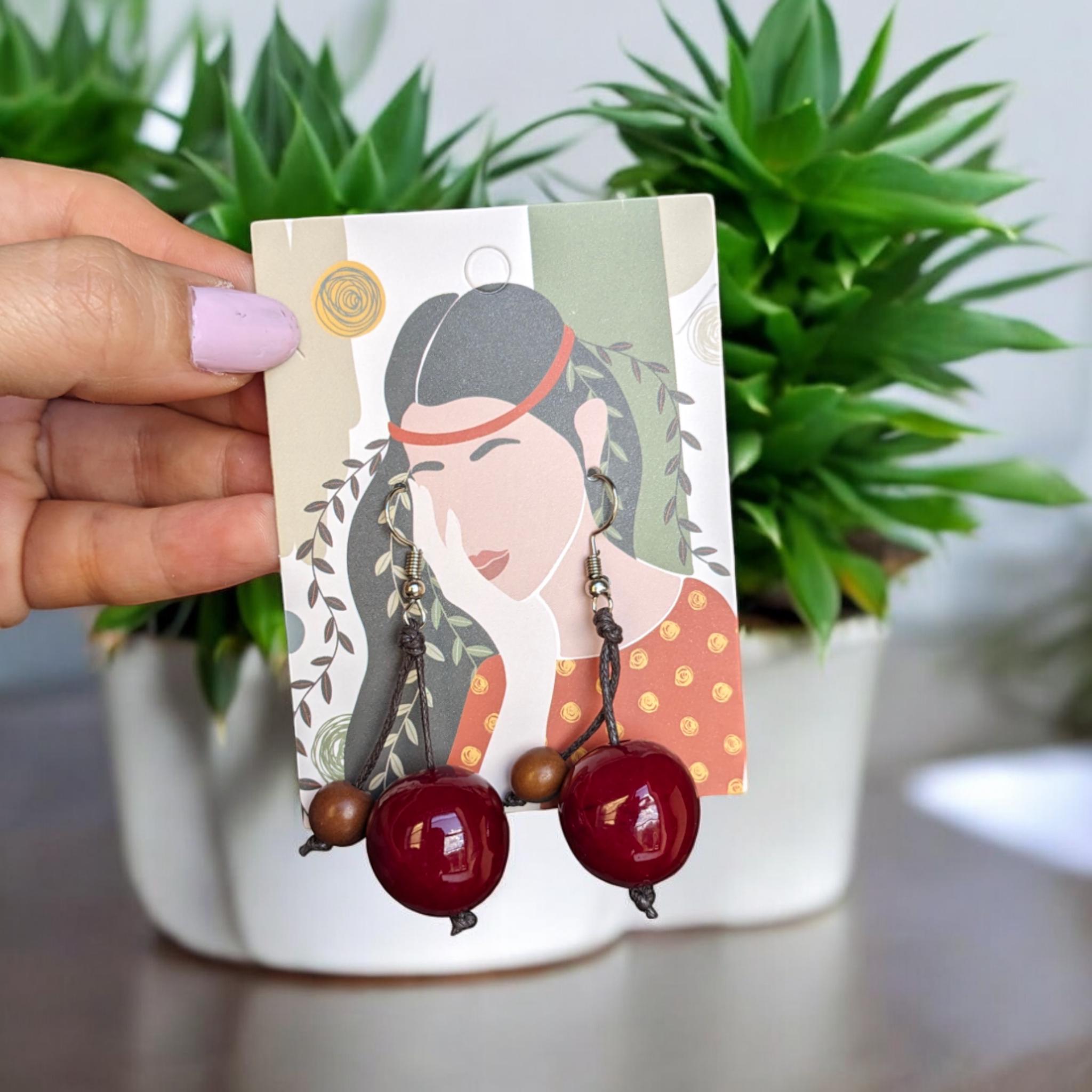 Red Acai Earrings.