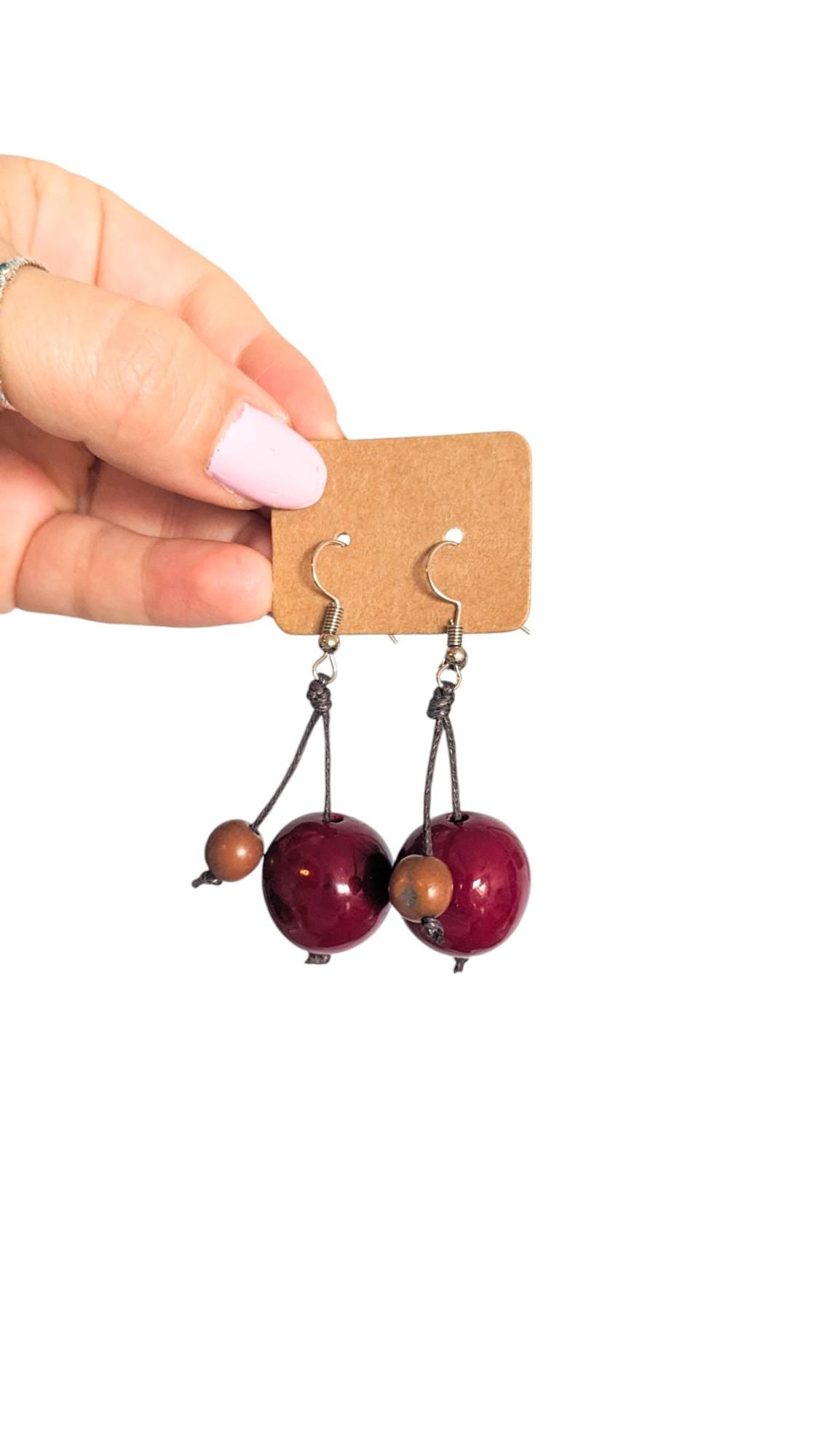Red Acai Earrings.
