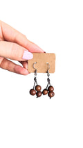 Handmade Açaí Seed Earrings.