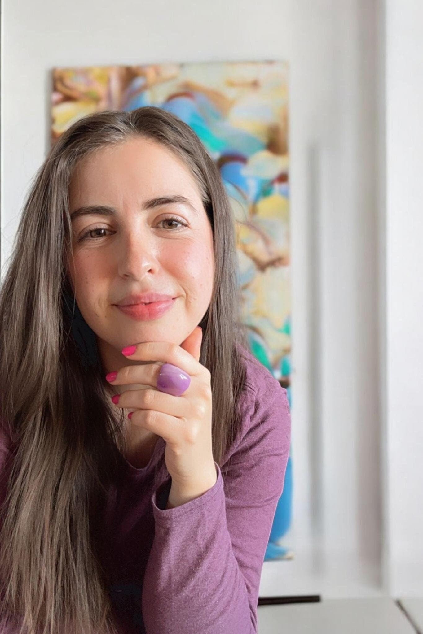 Lilac Tagua Nut Statement Ring.