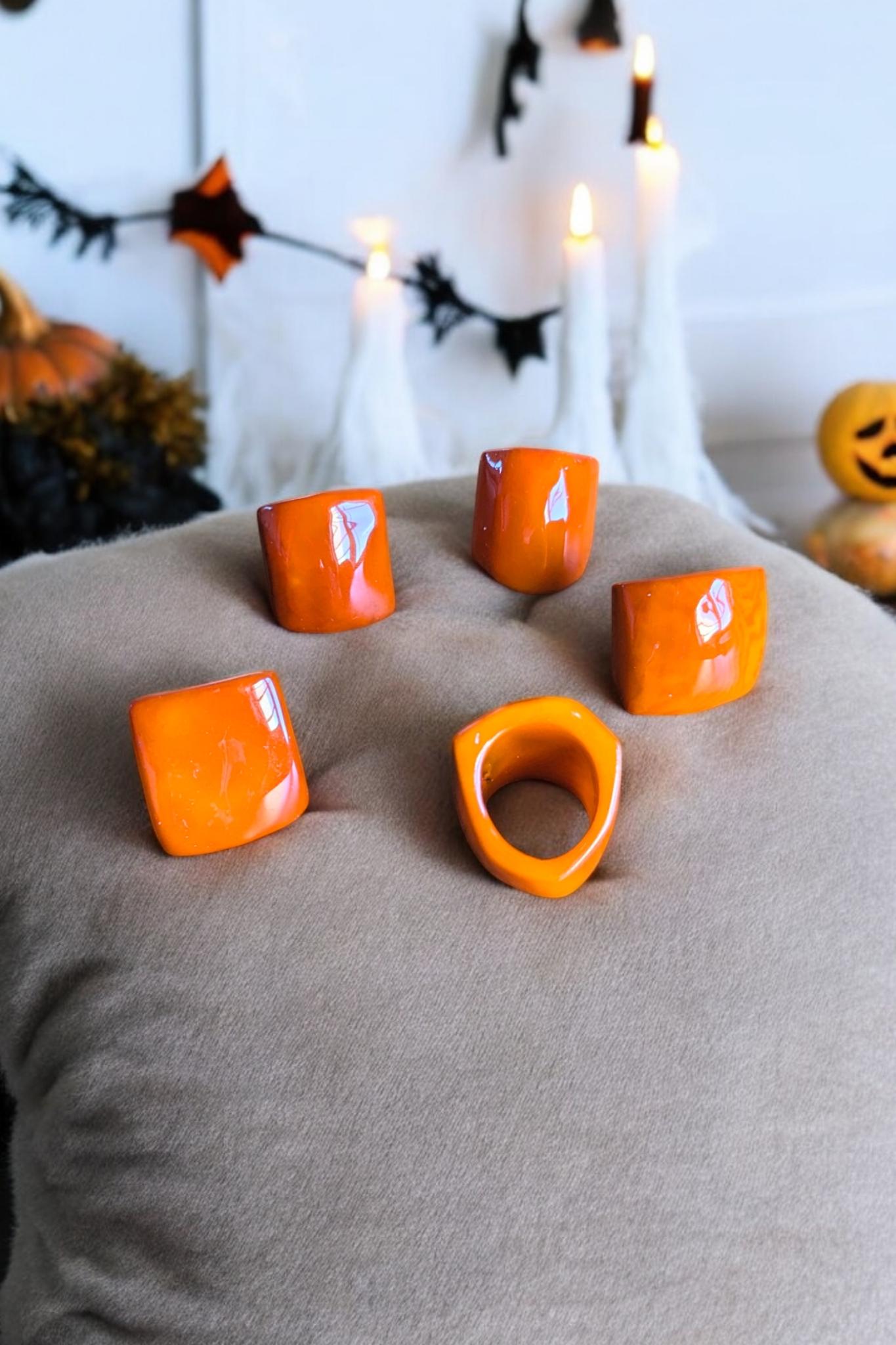 Orange Statement Ring.
