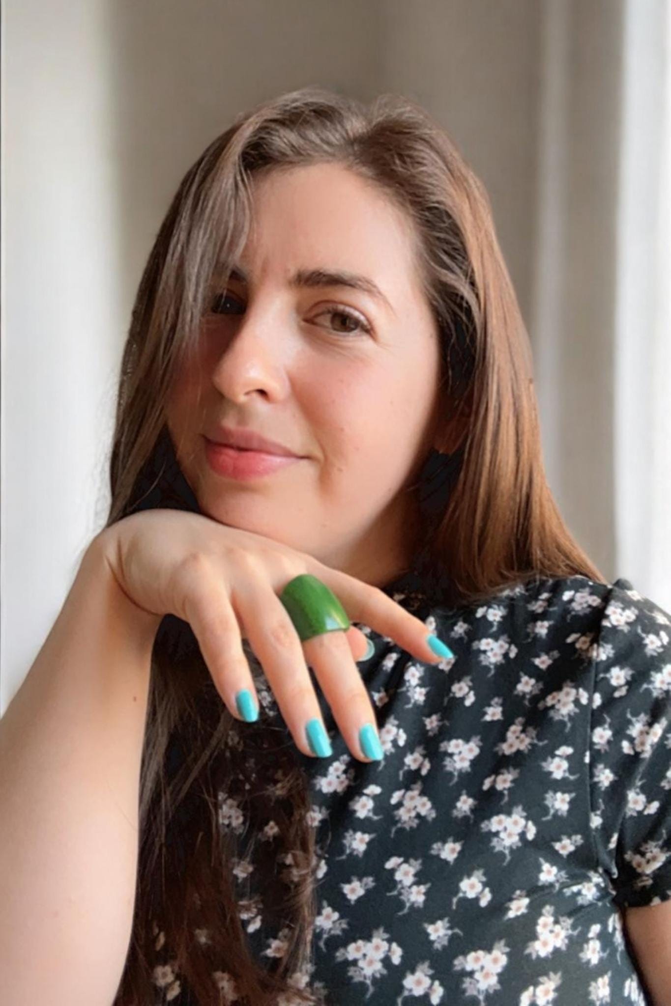 Matte Green Tagua Nut Ring.