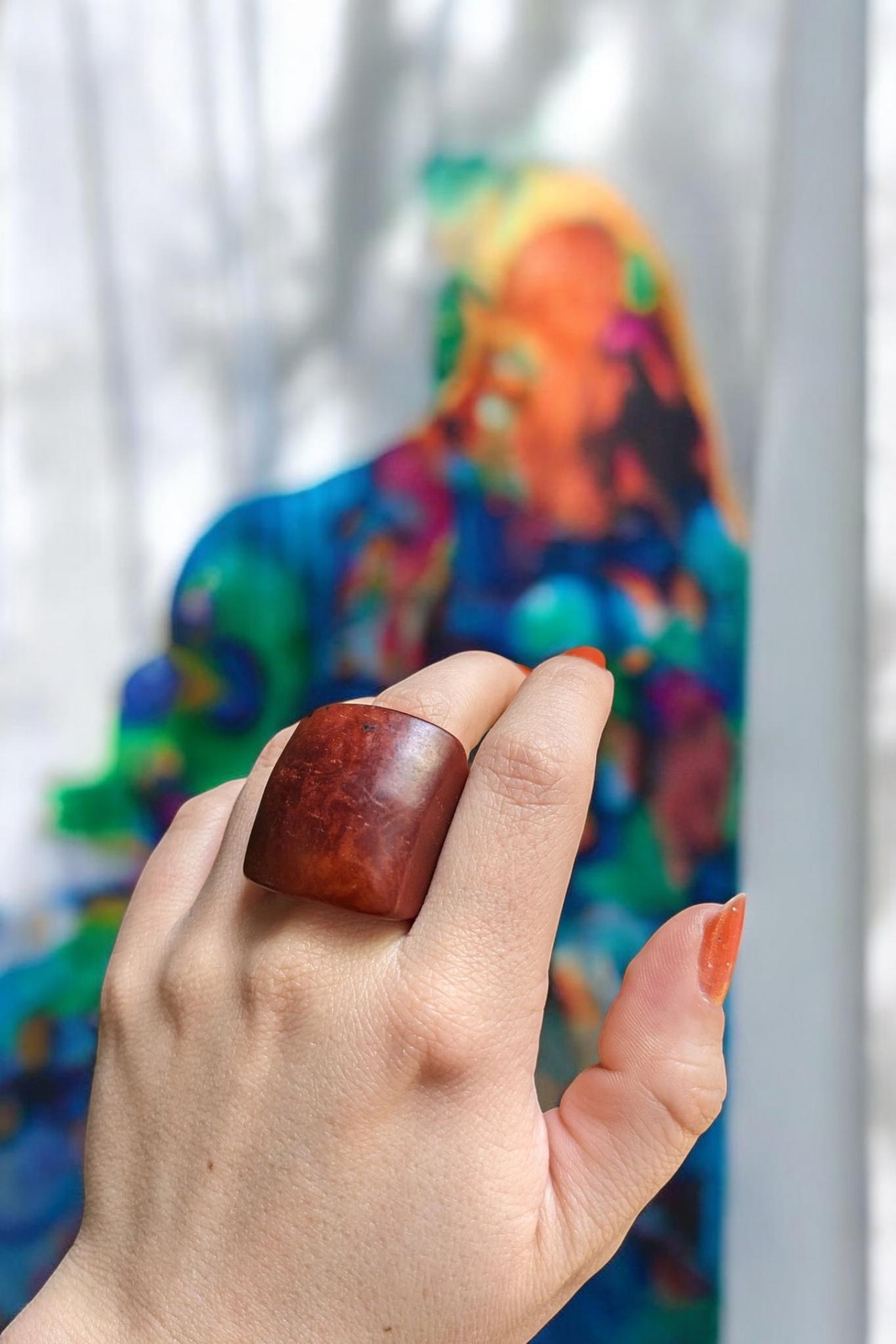 Matte Light Brown Ring.