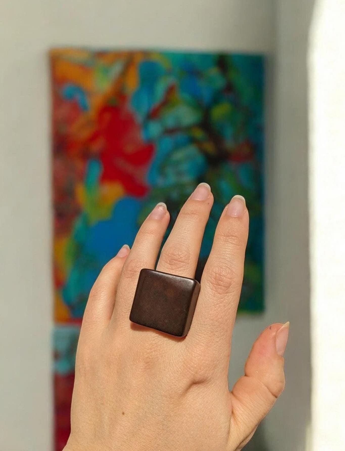 Matte Brown Natural Ring.