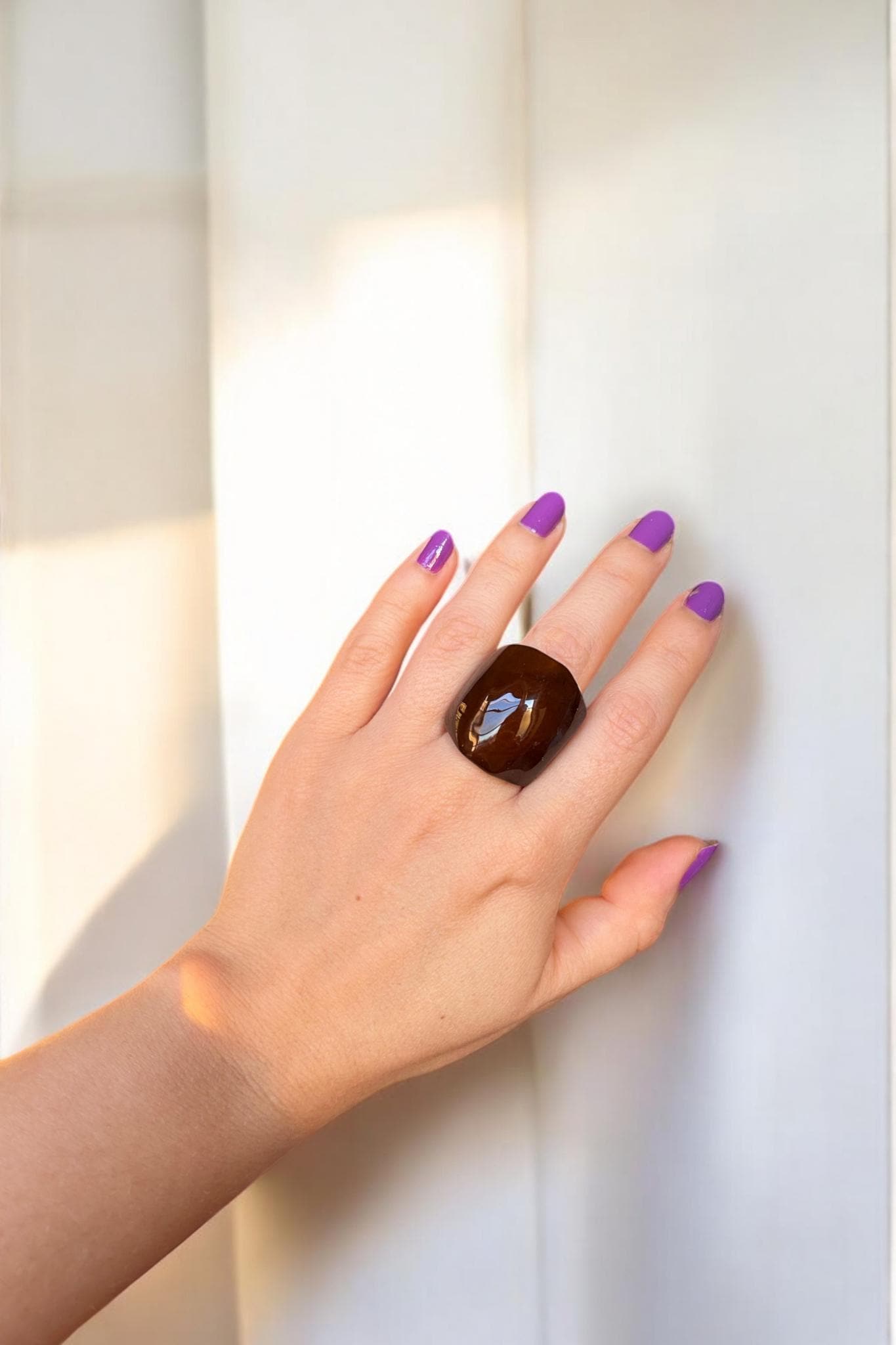 Brown Statement Ring.