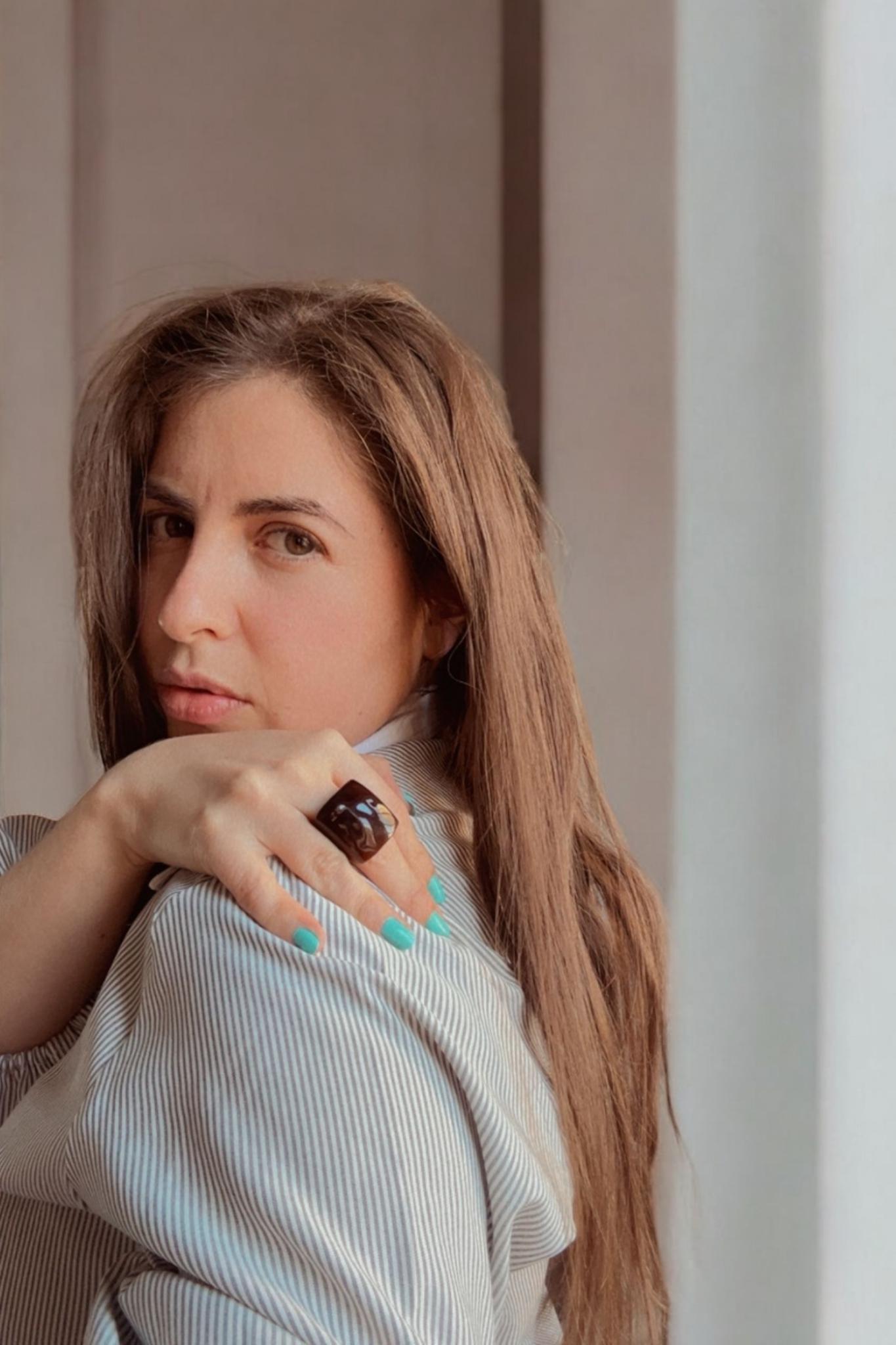 Brown Statement Ring.