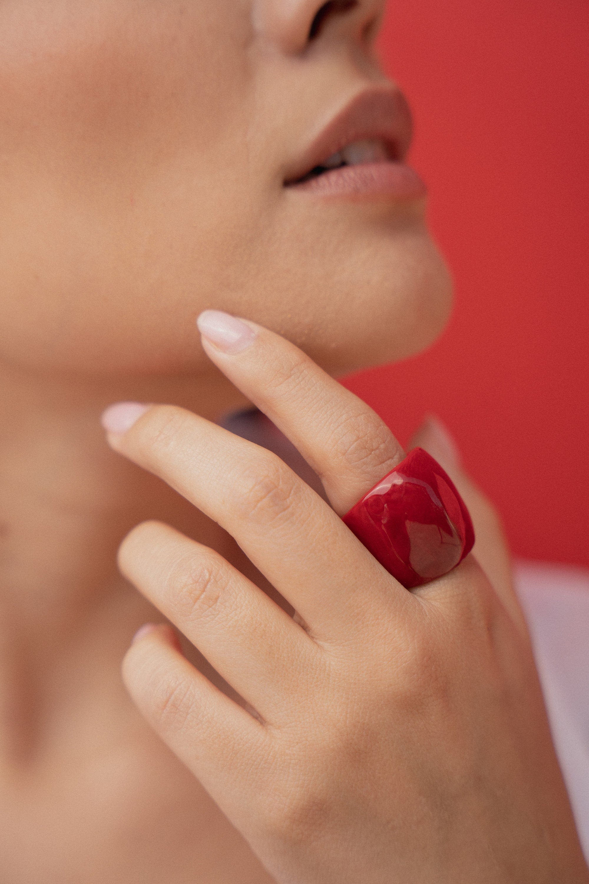 Red Statement Ring.