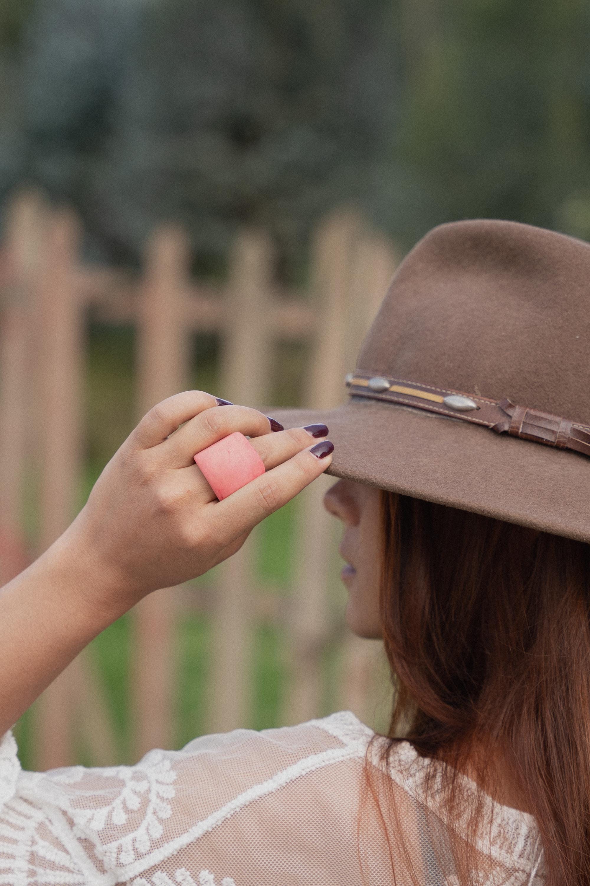 Matte Pink Wide Band Ring.