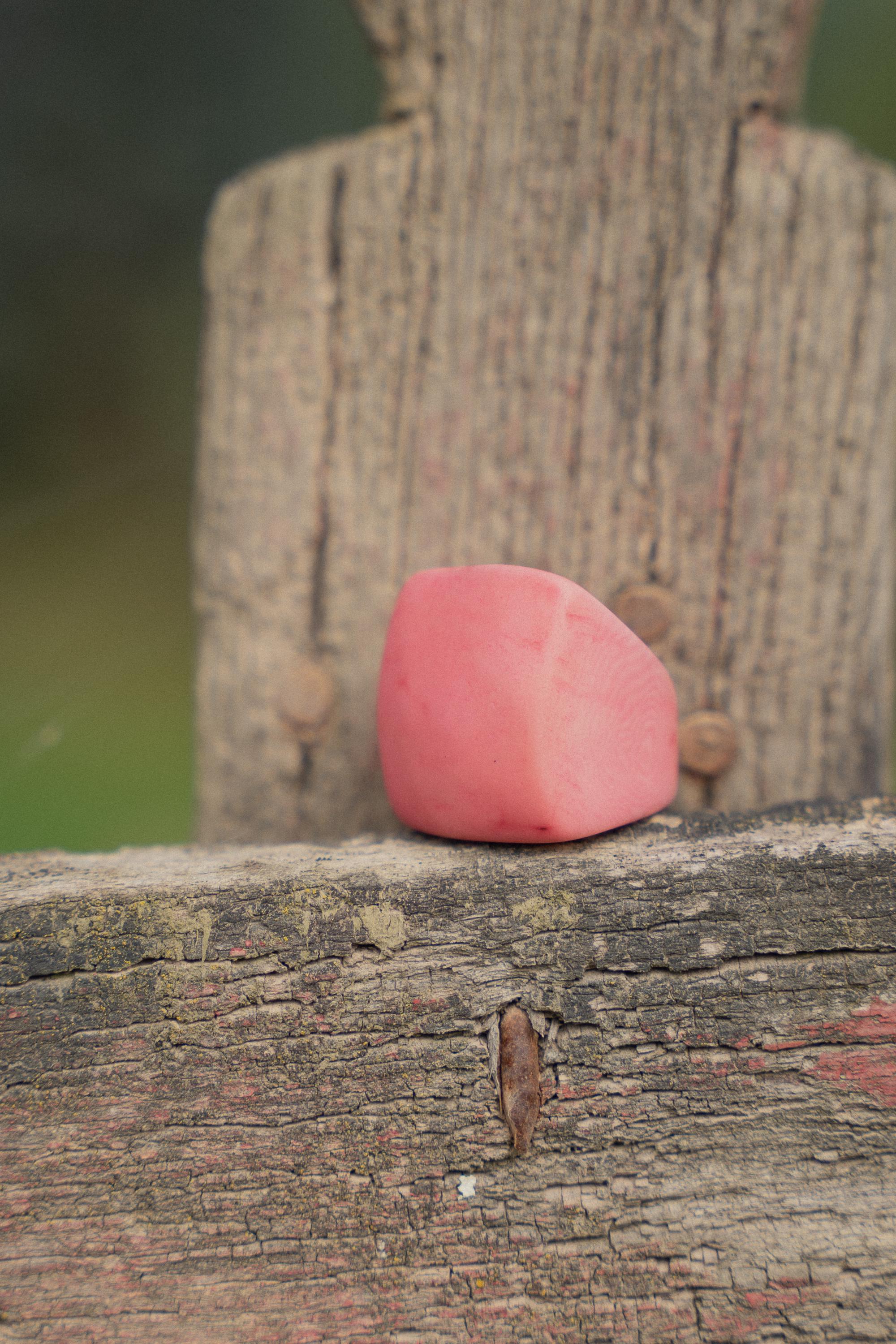 Matte Pink Wide Band Ring.