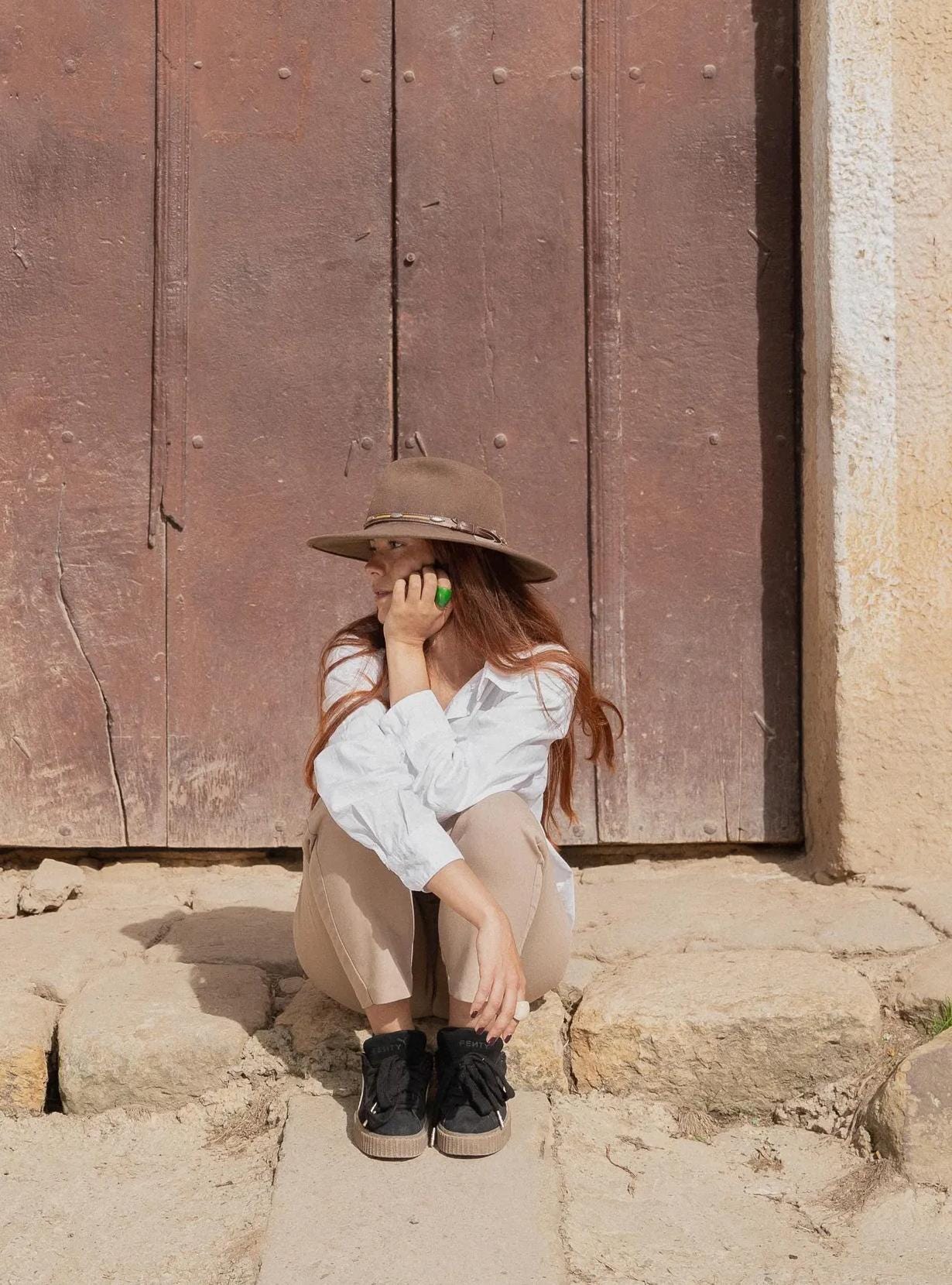 Chunky Lime Green Statement Ring .