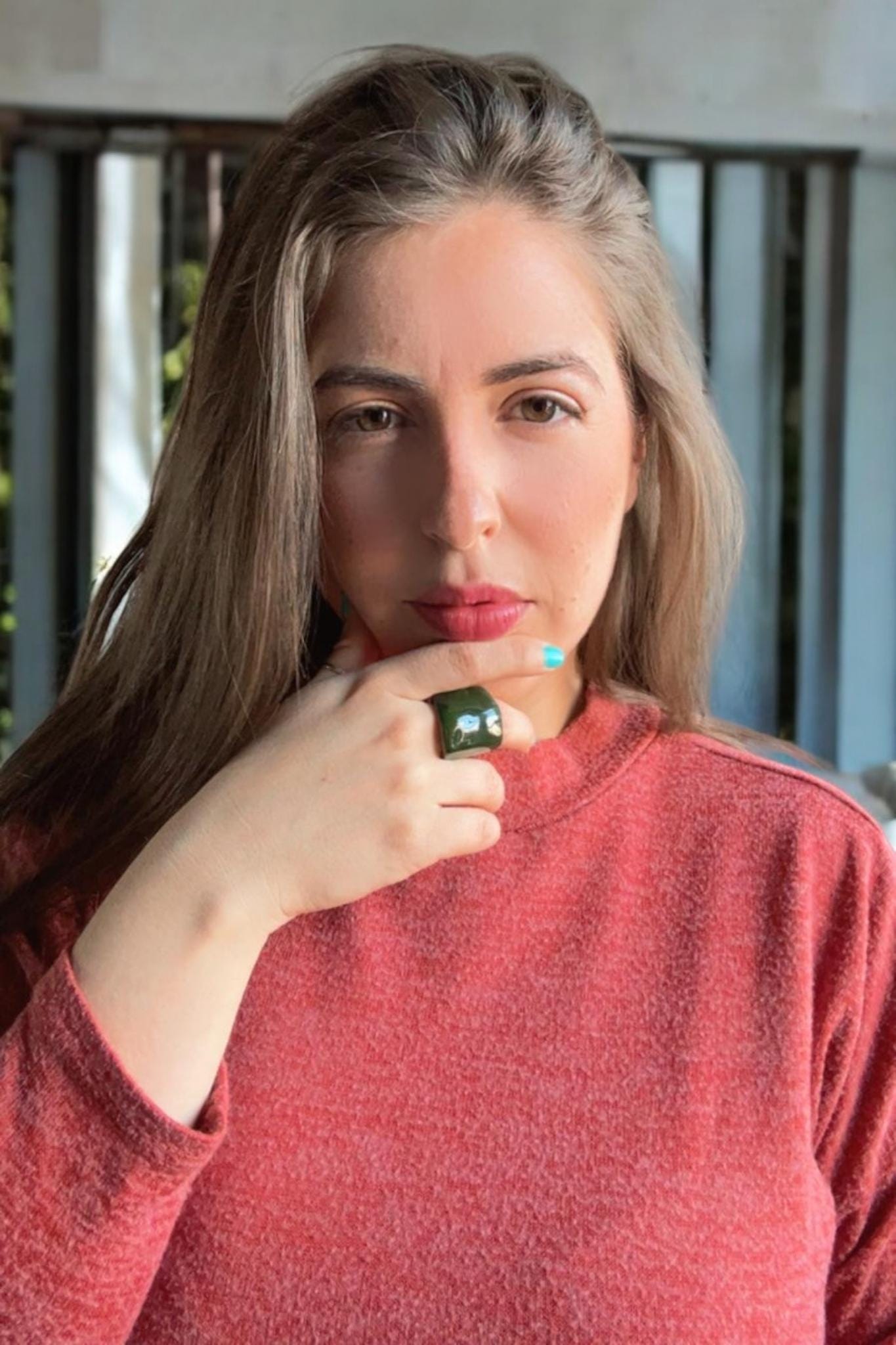 Dark Green Chunky Ring.