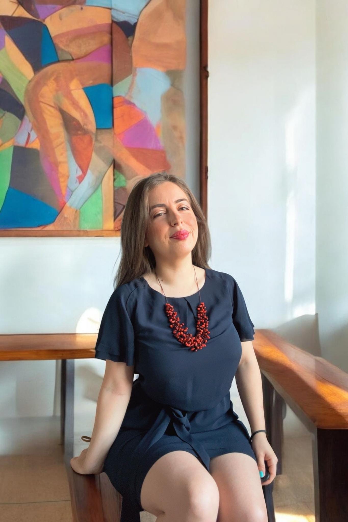 Seed Beaded Cluster Statement Necklace.