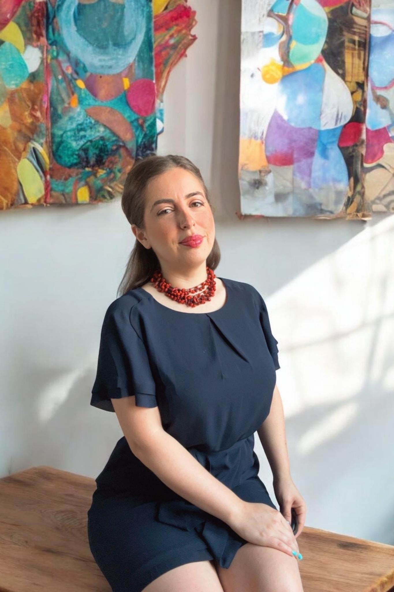 Seed Beaded Cluster Statement Necklace.