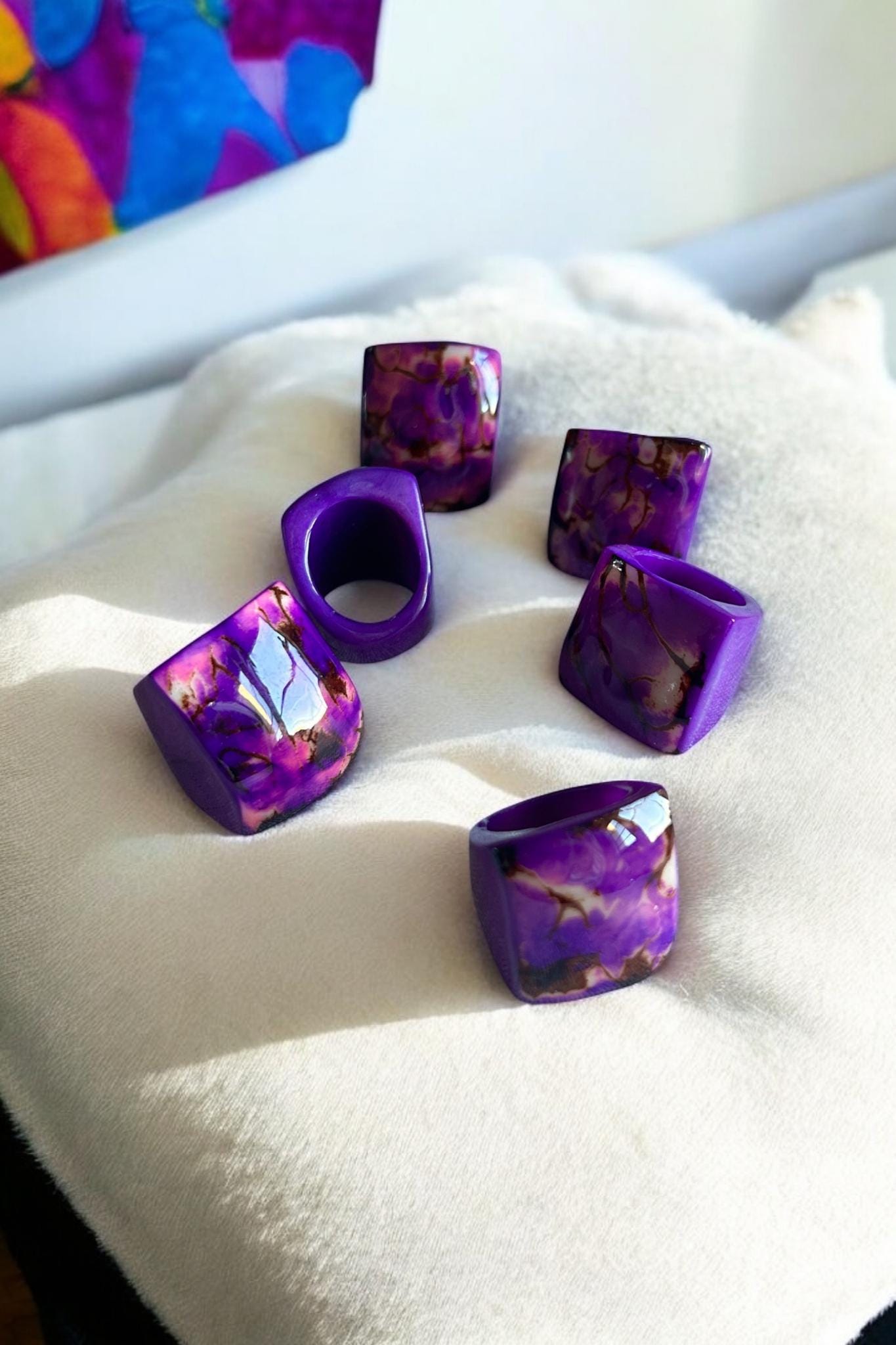 Purple Statement Chunky Ring.