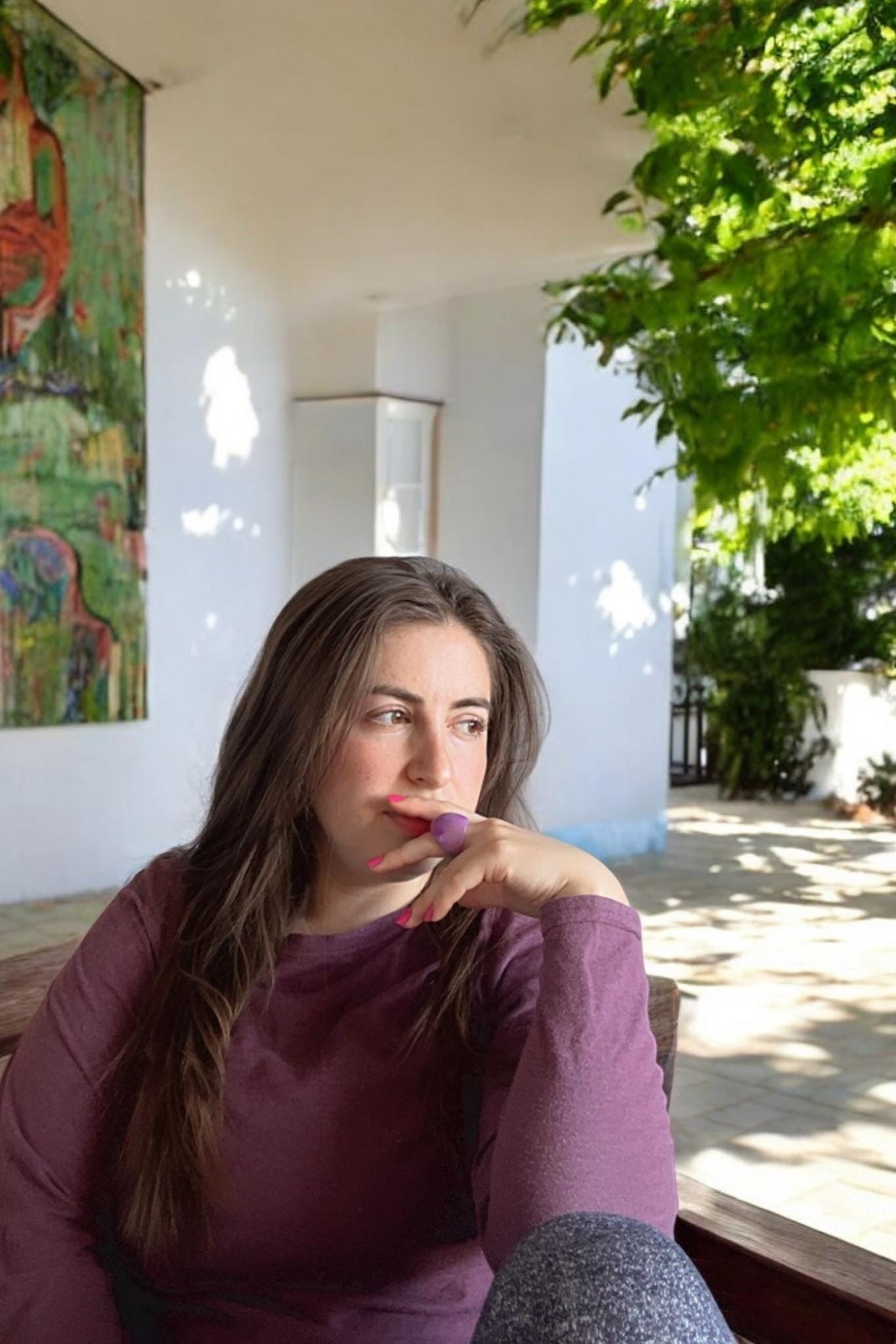 Lilac Tagua Nut Statement Ring.