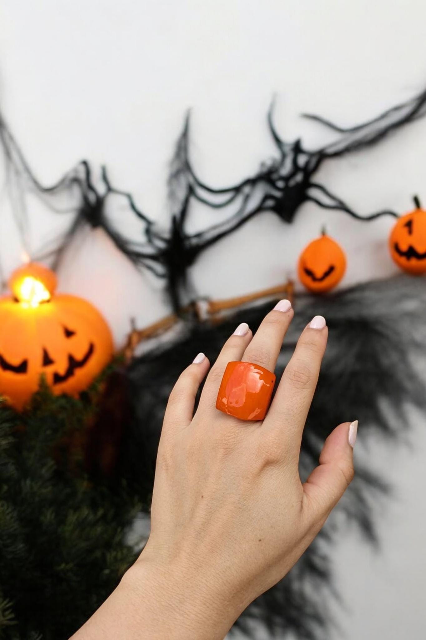 Orange Statement Ring.