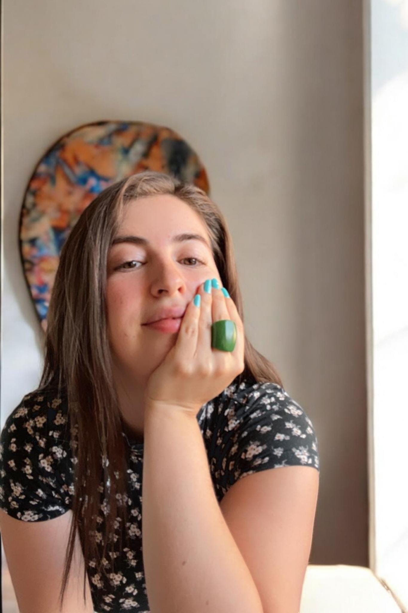 Matte Green Tagua Nut Ring.