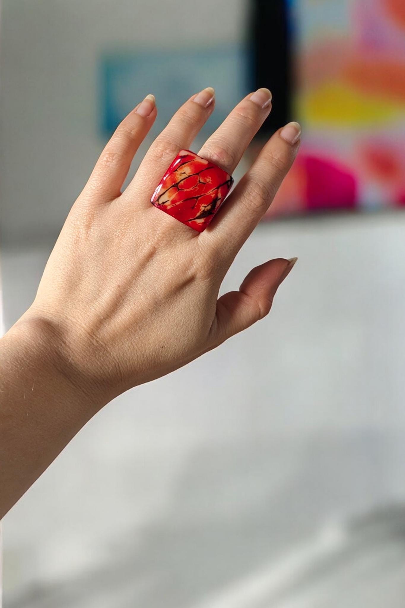 Chunky Red ring.