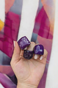 Purple Tagua Nut Statement Ring.