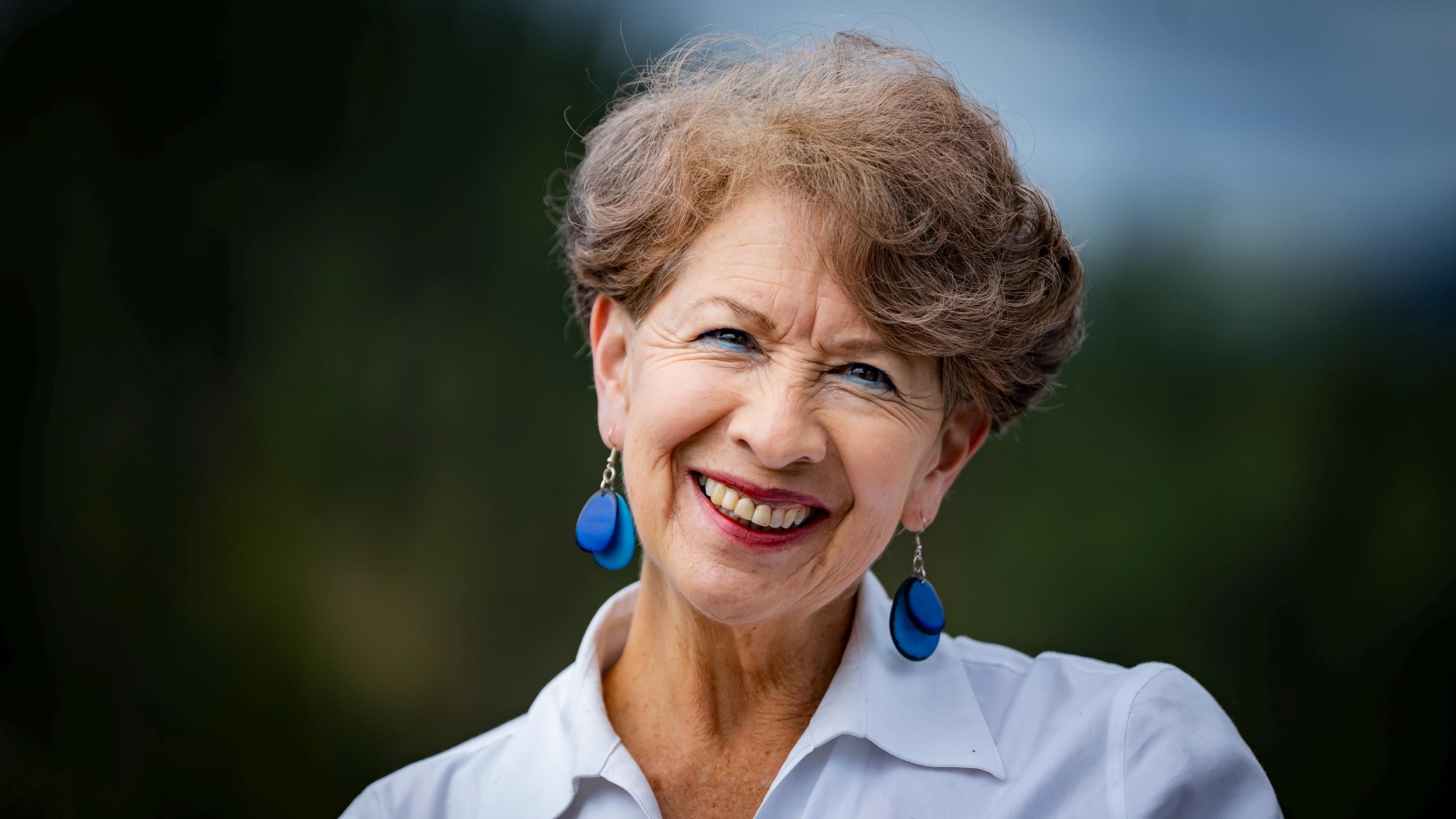 Handmade Blue Tagua Nut Earrings.