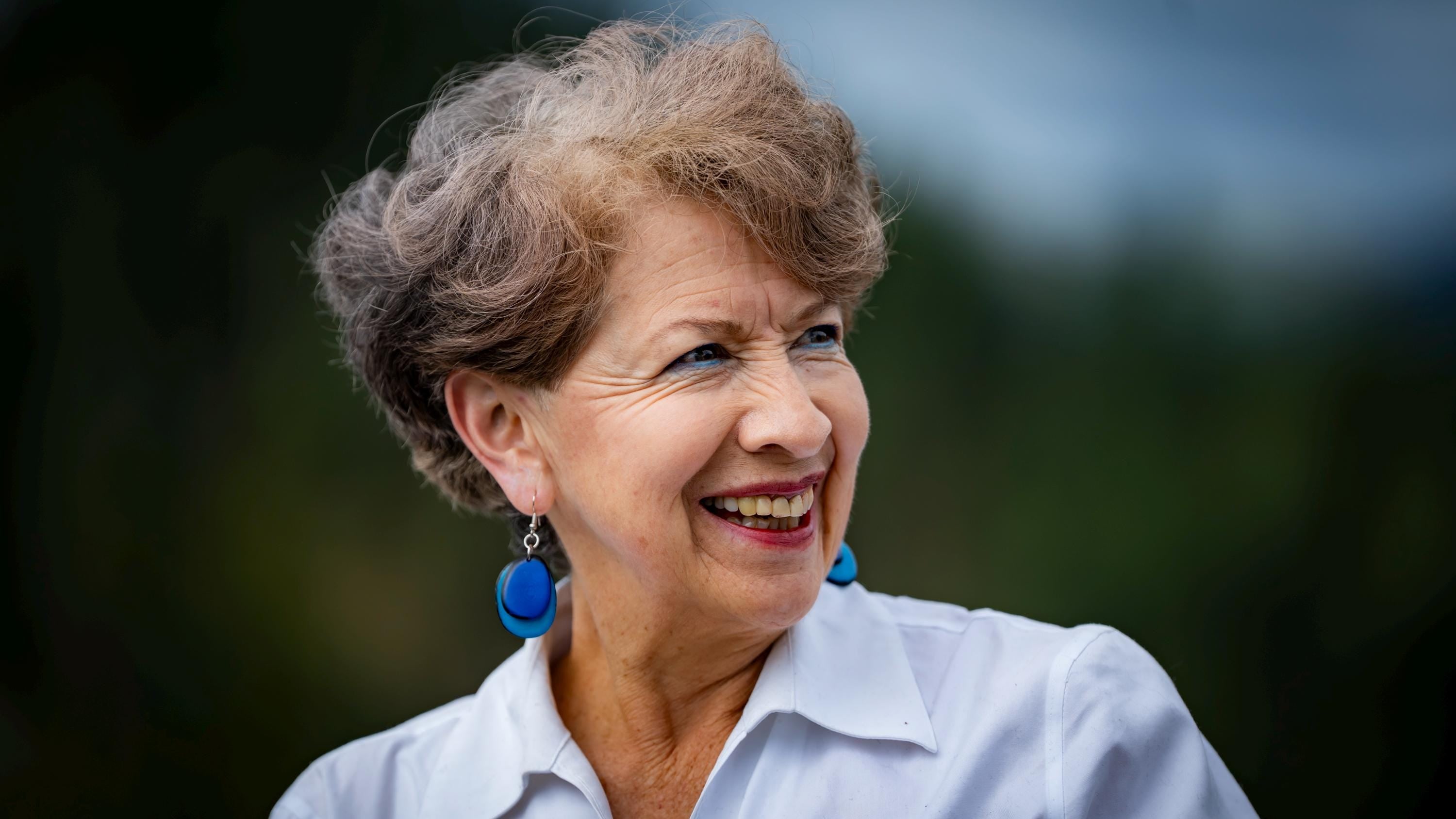 Handmade Blue Tagua Nut Earrings.