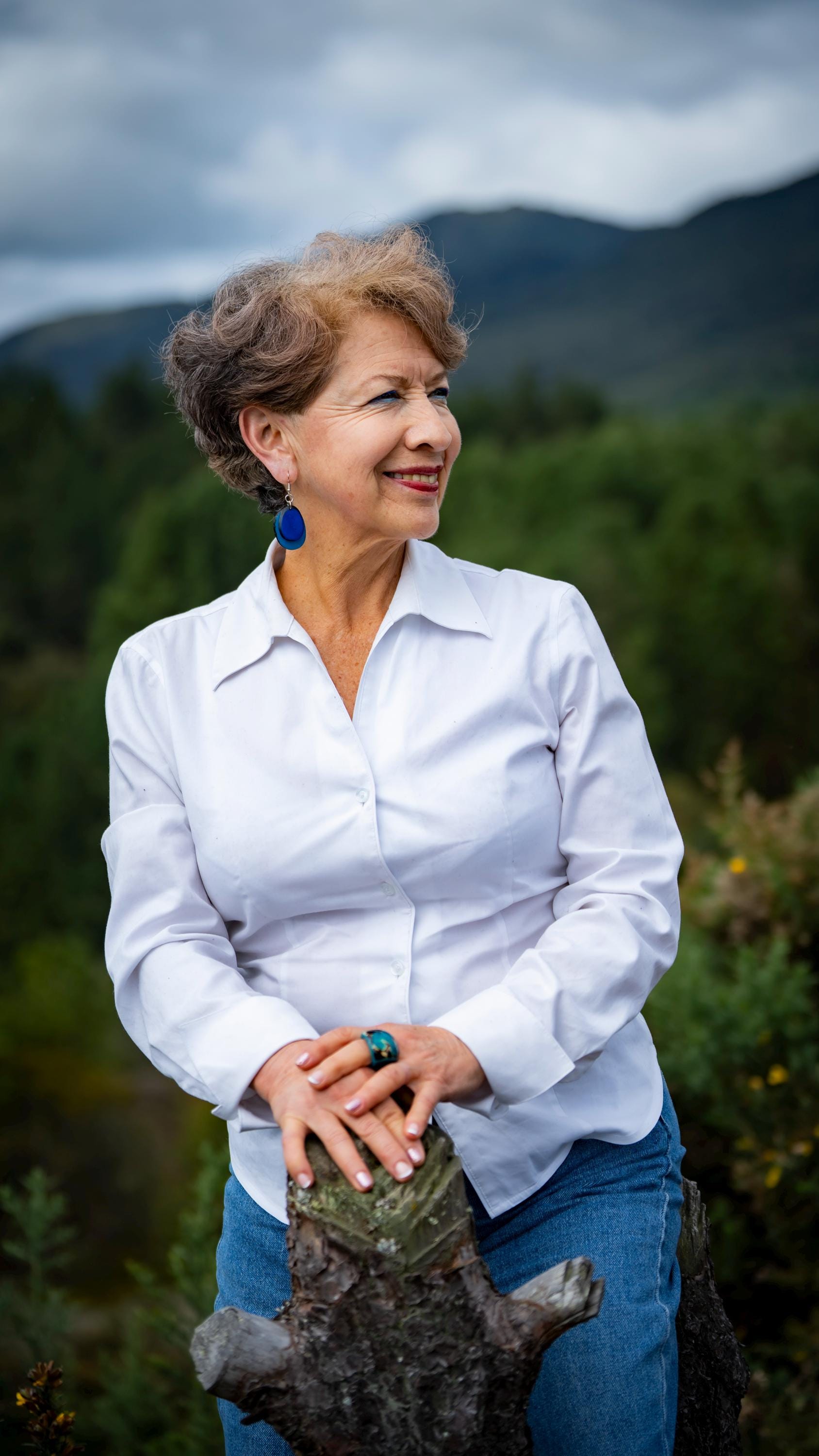 Handmade Blue Tagua Nut Earrings.