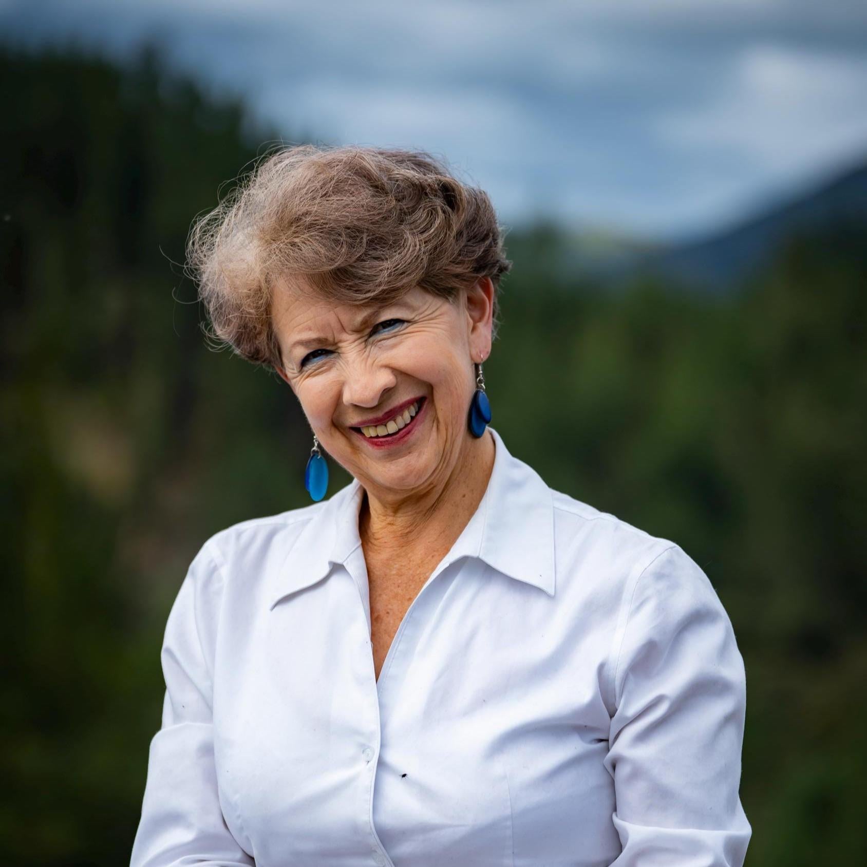 Handmade Blue Tagua Nut Earrings.